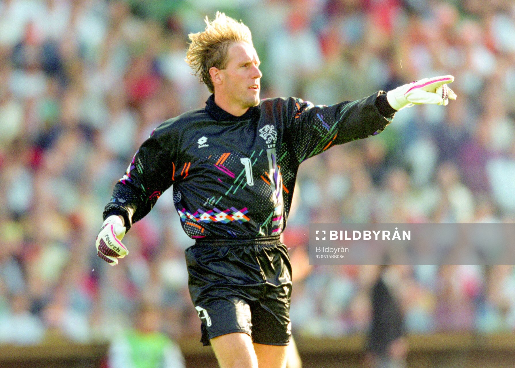 Goalkeeper Hans van Breukelen of Netherlands