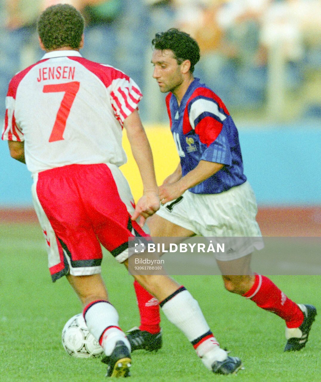 France‚Äôs Christian Perez against Denmarks John Jensen