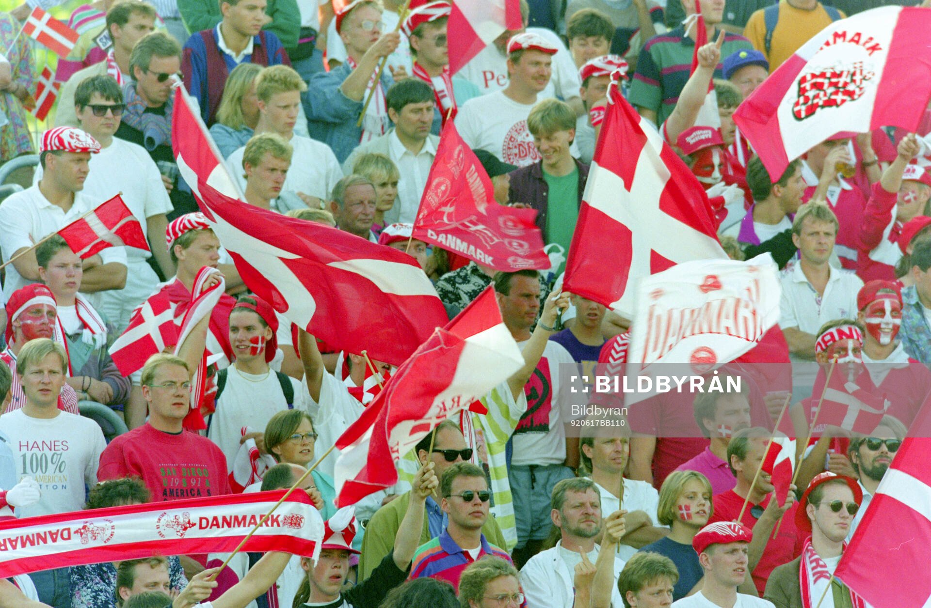 Danish fans celebrates