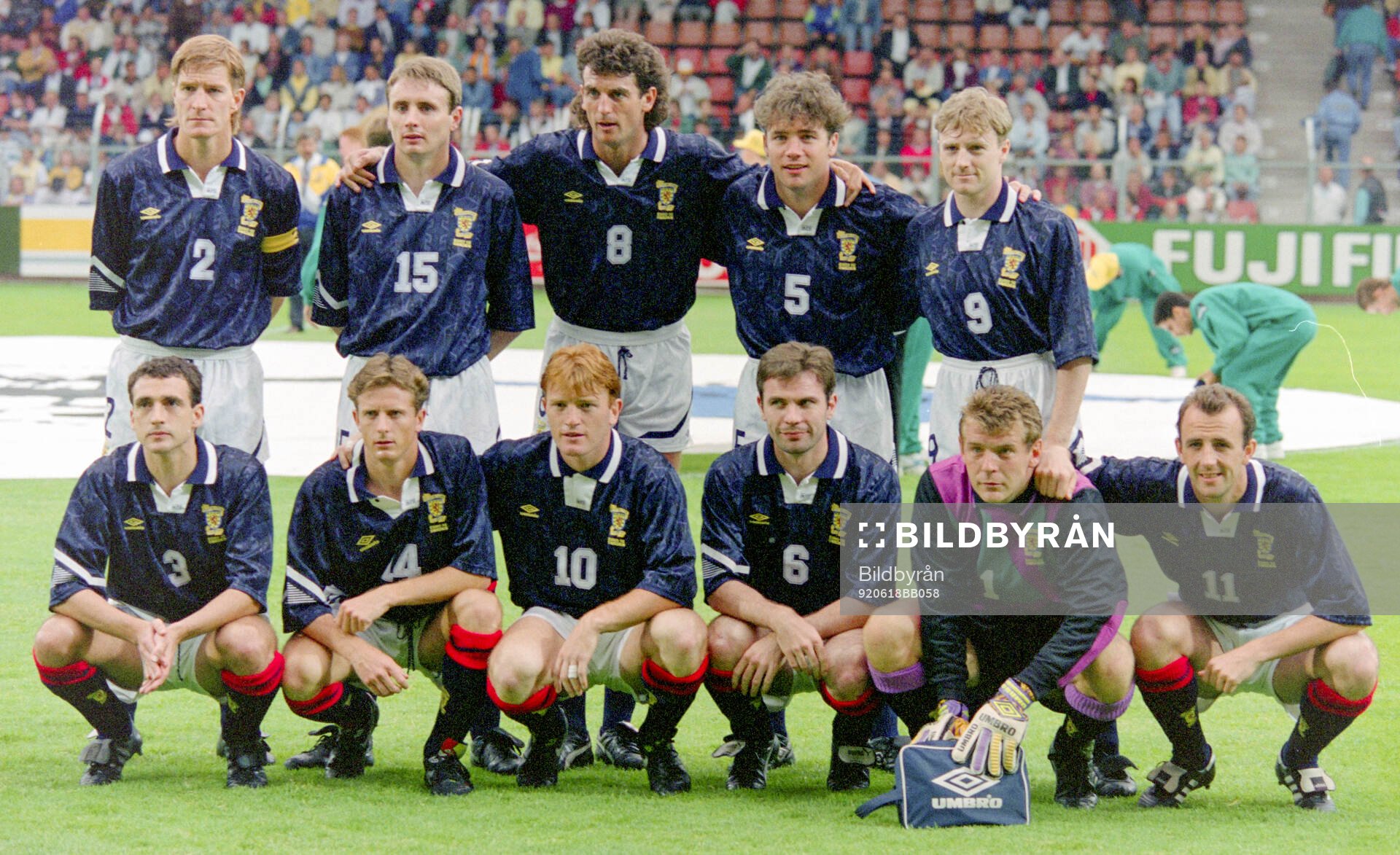 Scotland team grooup photo. Back row L-R: Richard Gough,