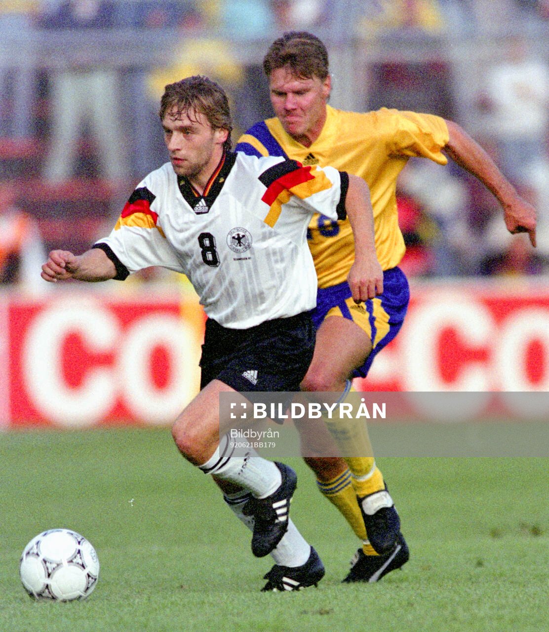 Germanys Thomas Hassler against Swedens Joakim Nilsson
