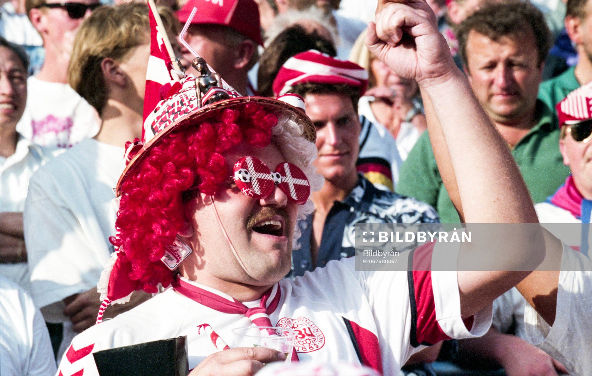 En glad dansk supporter