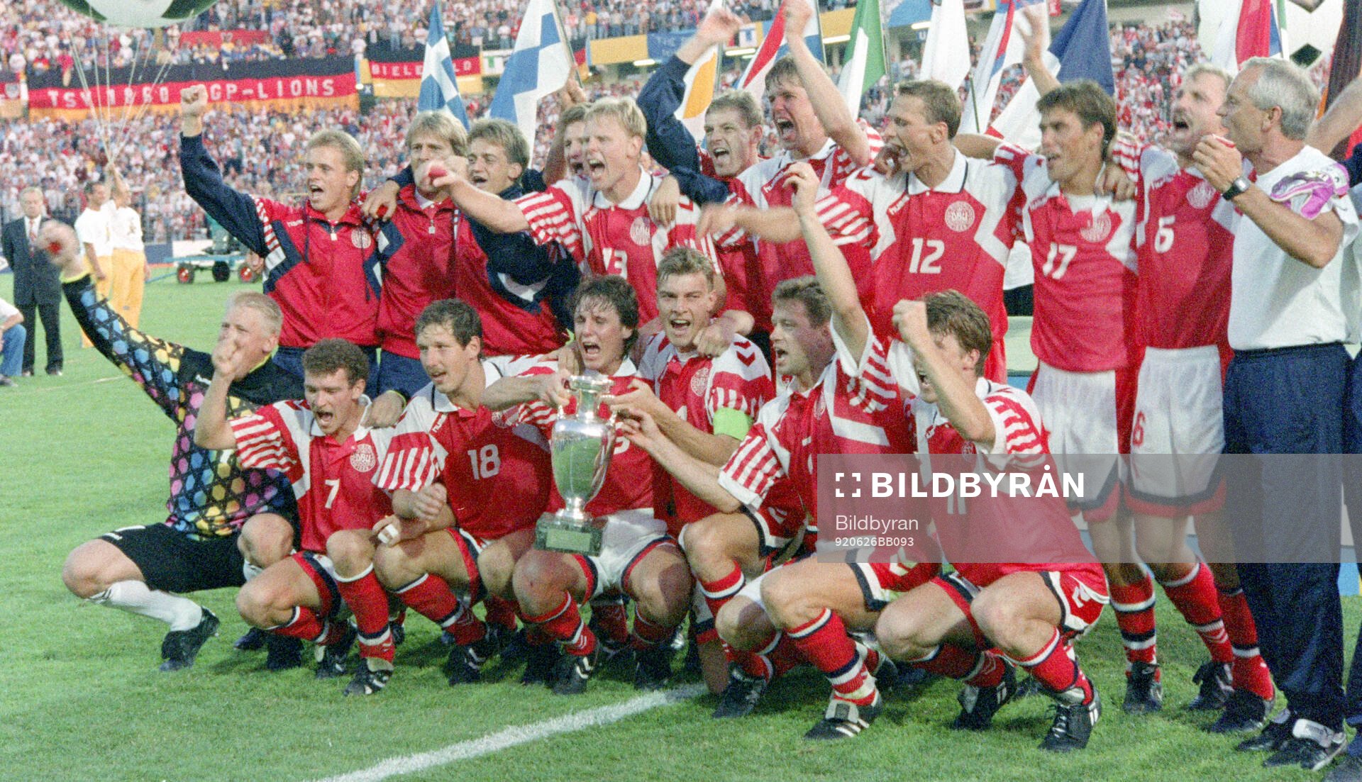 The Danish team celebrates
