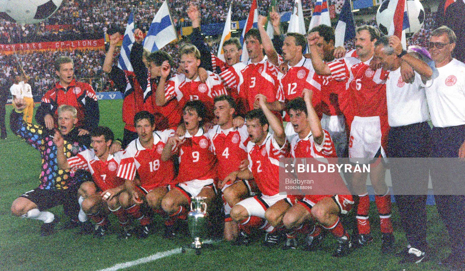 The Danish team celebrates