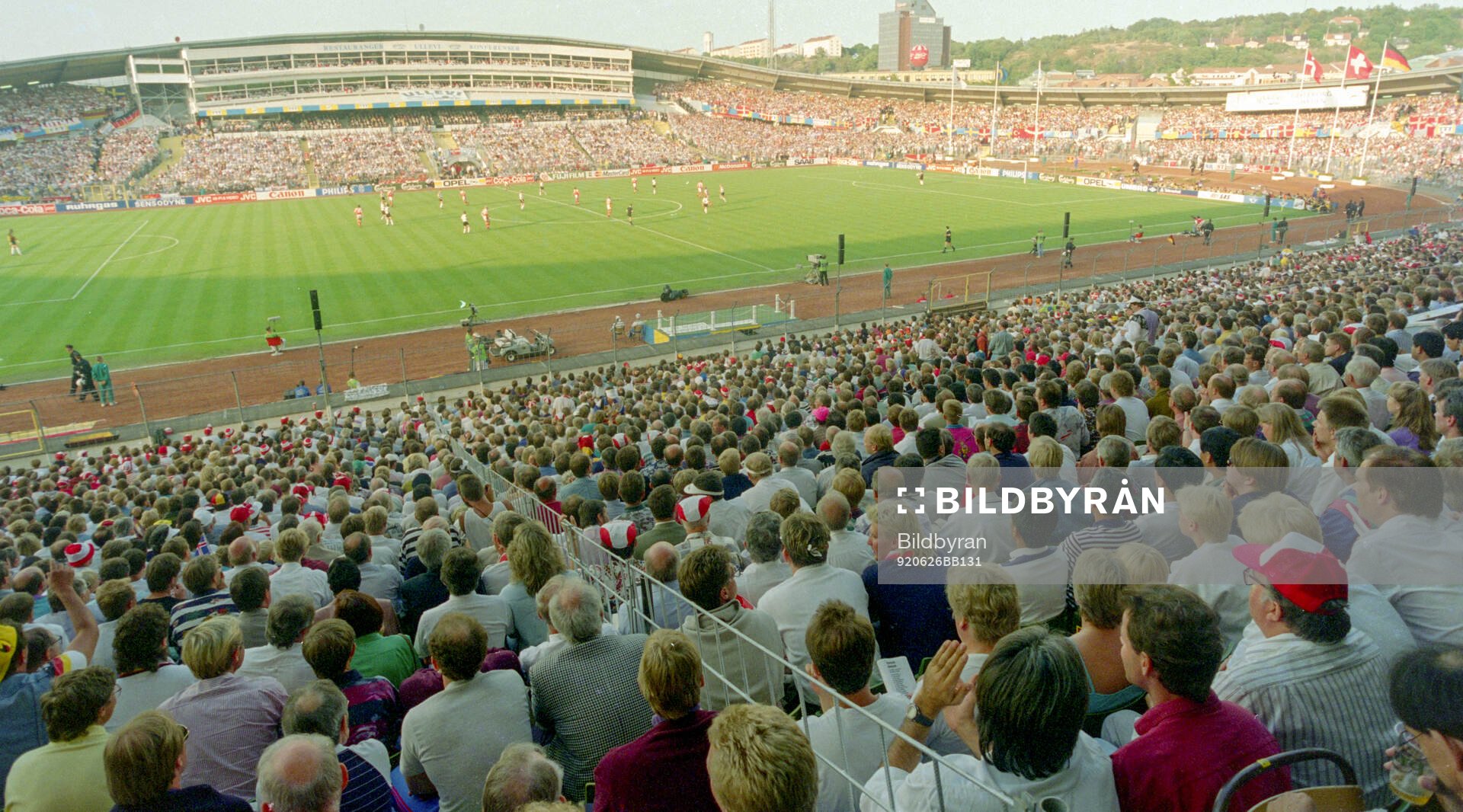 Spectators at Ullevi Stadium in Gothenburg