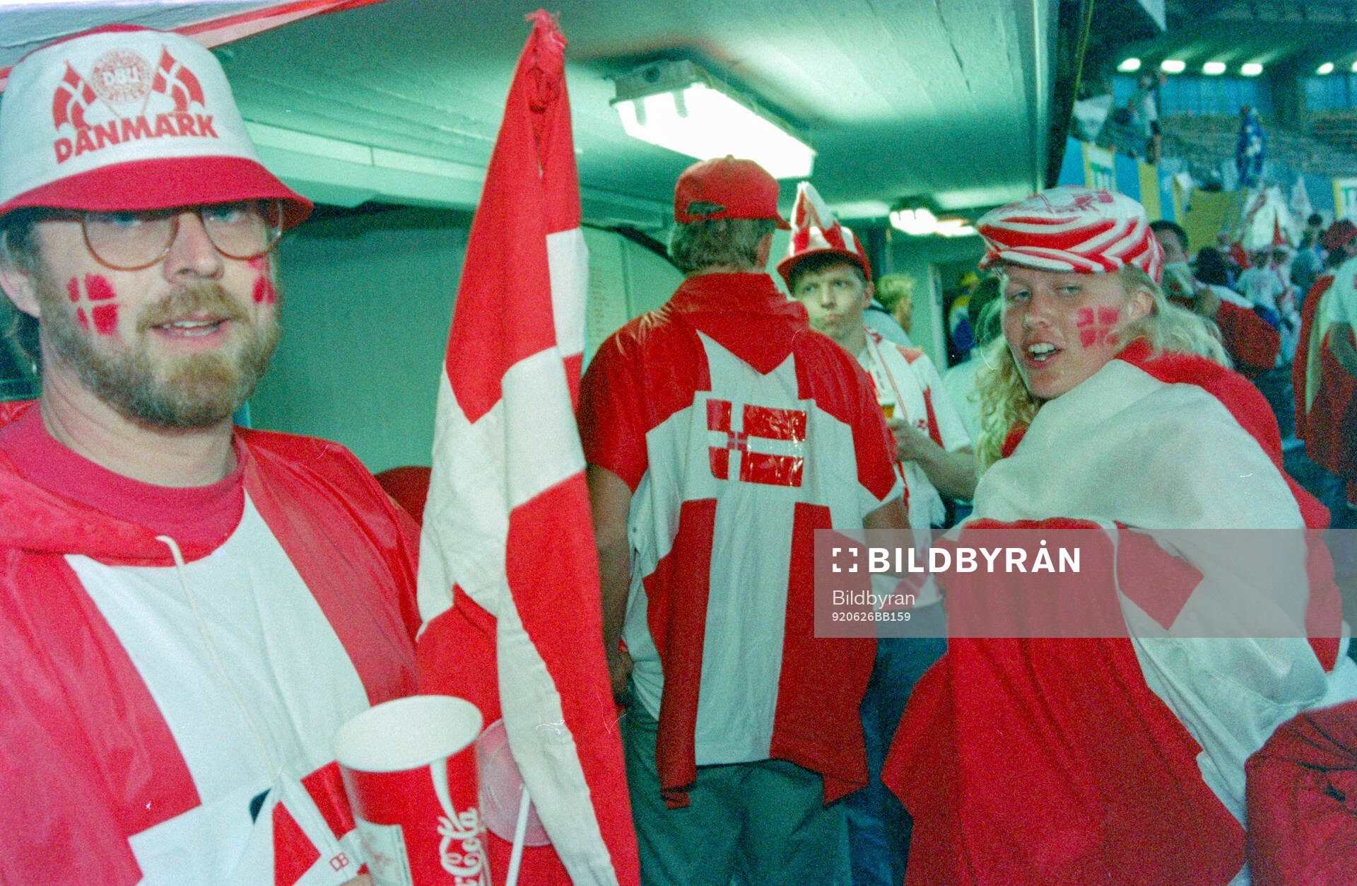 Danish fans celebrating