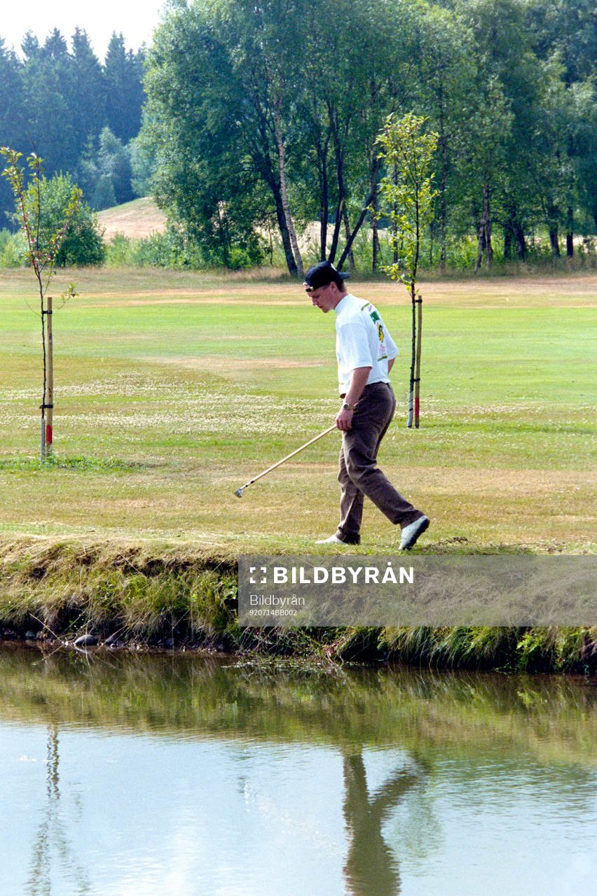 Tomas Forslund spelar golf i Halmstad