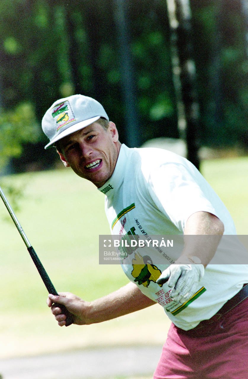 Ulf Samuelsson spelar golf i Halmstad
