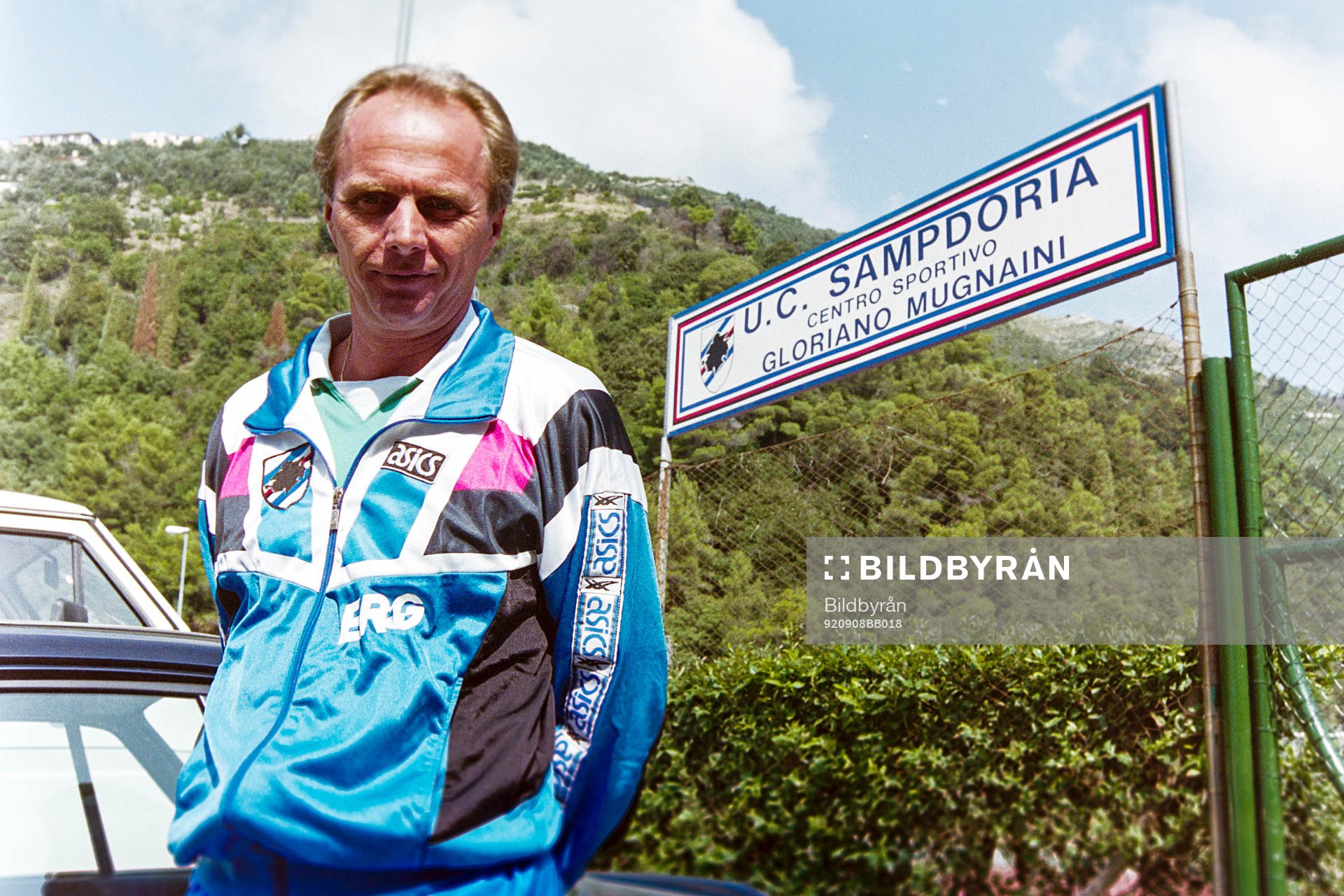 Fotboll, Serie A, träningsläger: Sven-Göran Eriksson, tränare i Sampdoria.