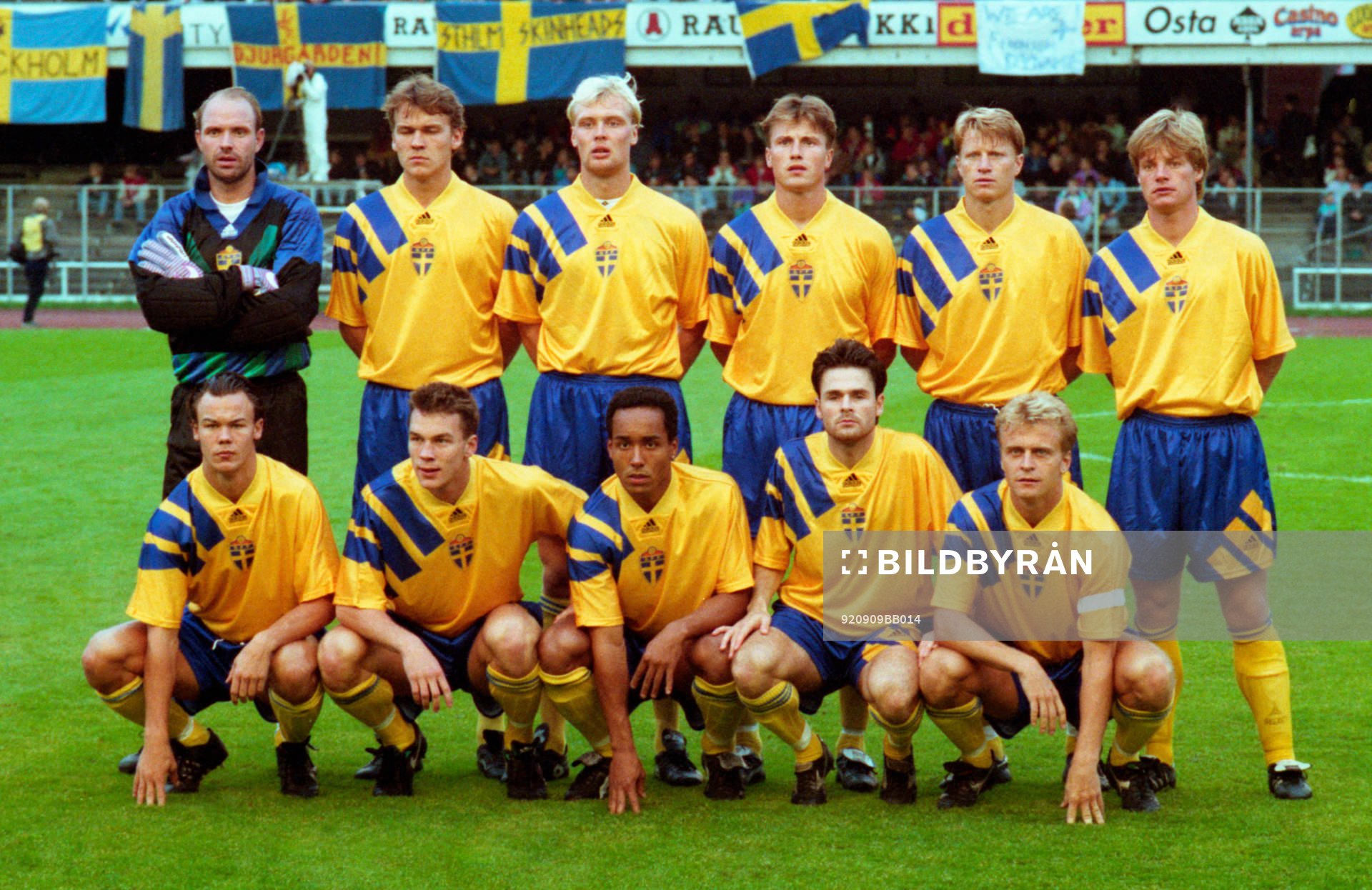 Fotboll, VM-Kval, Finland - Sverige, 0-1, lagbild,