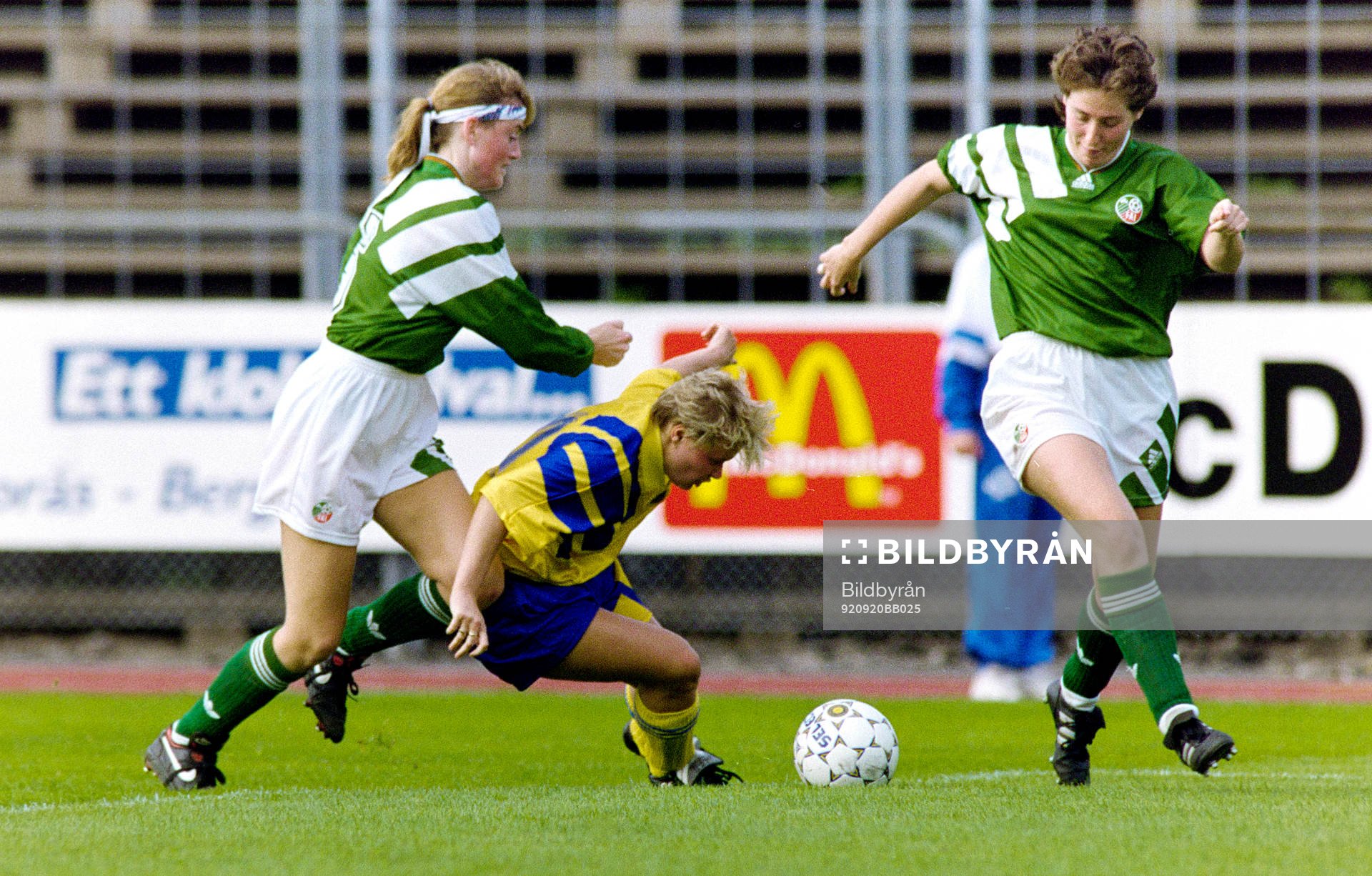 Fotboll, Damer, EM-Kval, Sverige - Irland, 10-0: Anneli Andelén, Sverige.