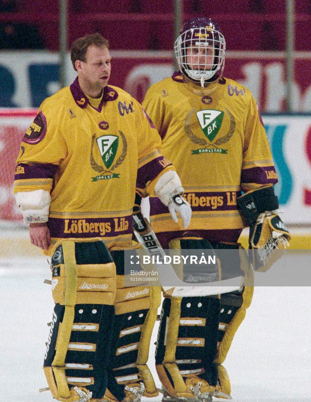 Jonas Eriksson och Anders Bergman, målvakter, Färjestad