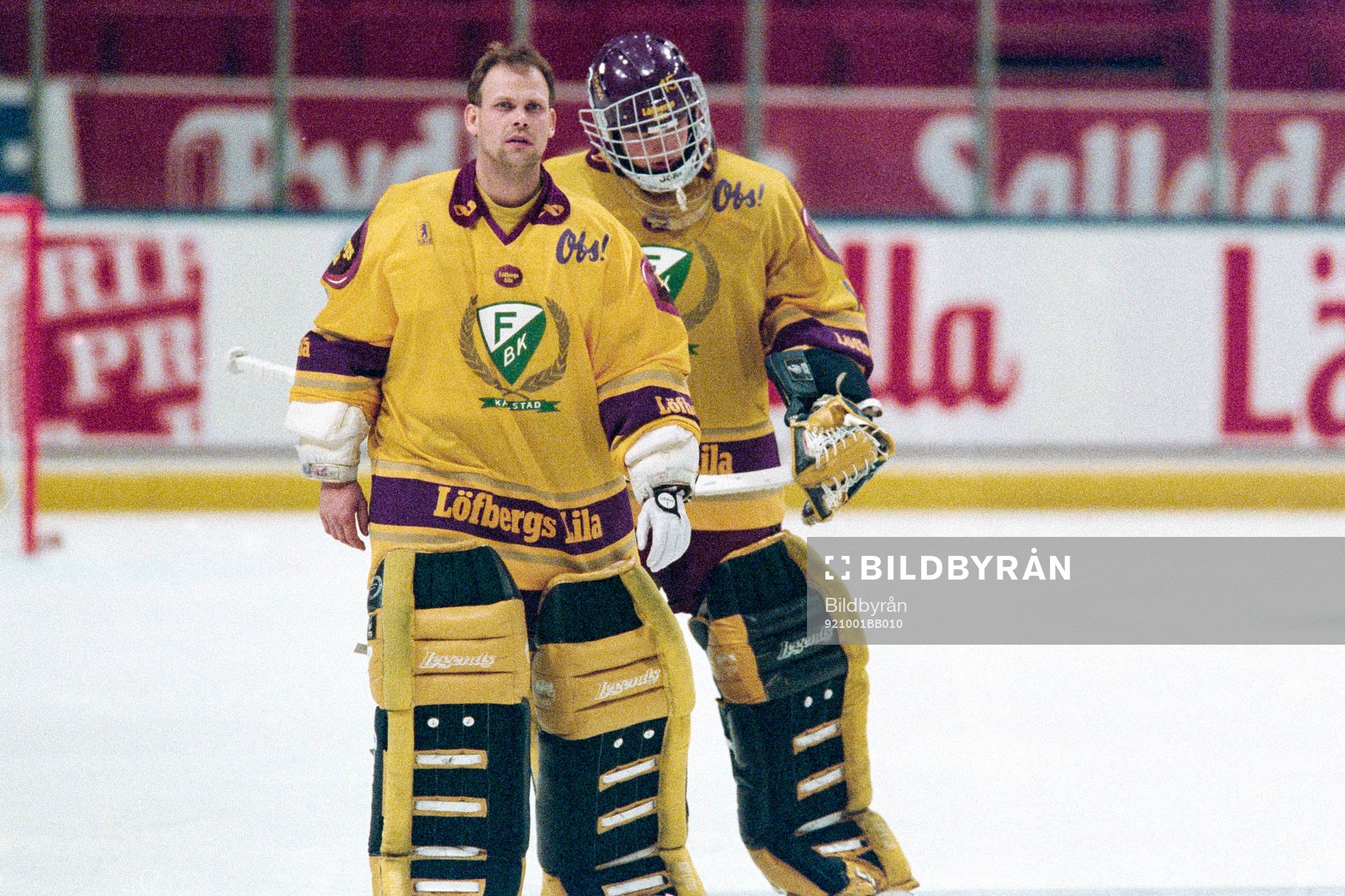 Jonas Eriksson och Anders Bergman, målvakter, Färjestad