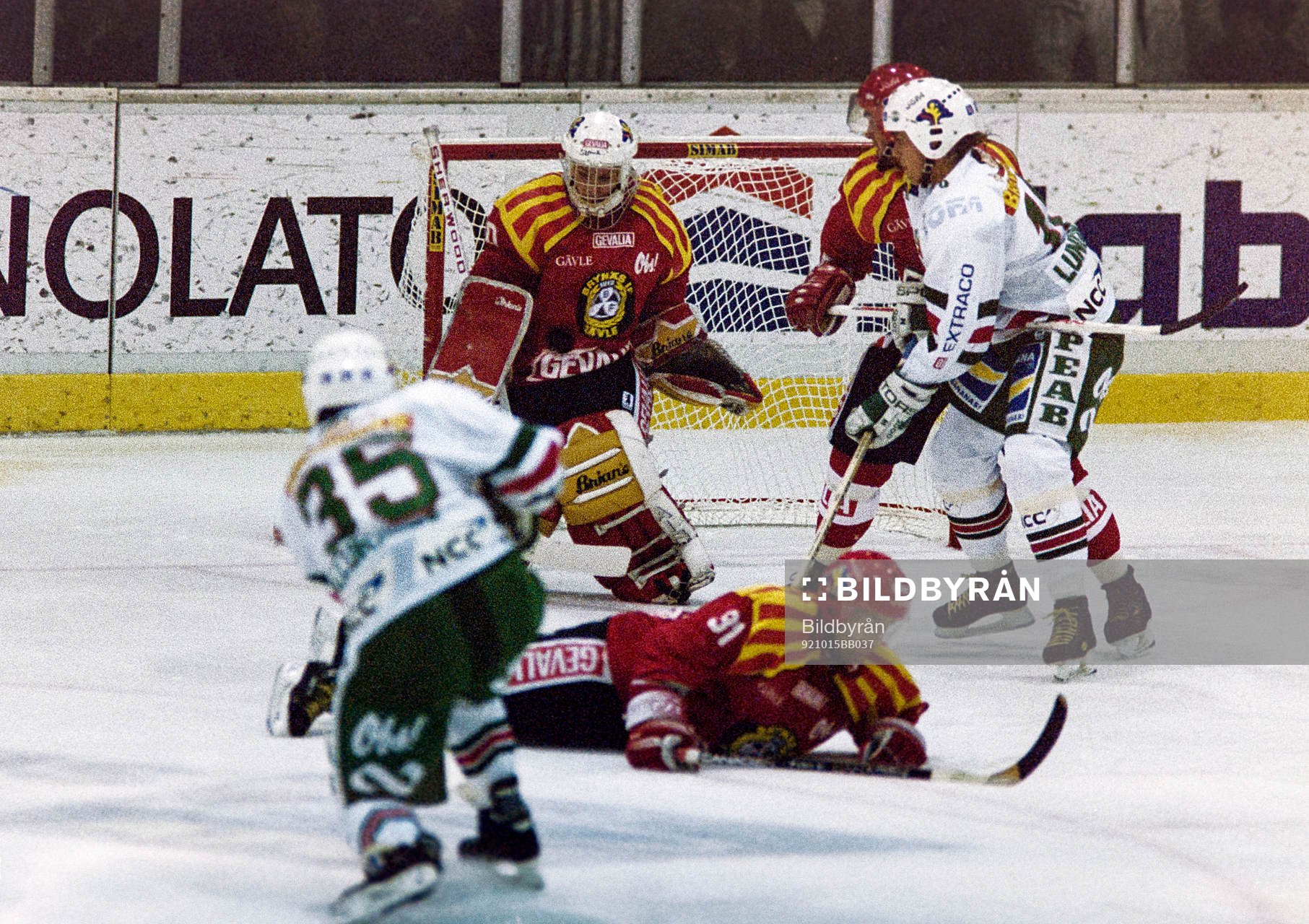 Situation framför brynäs målvakt Michael Sundlöv