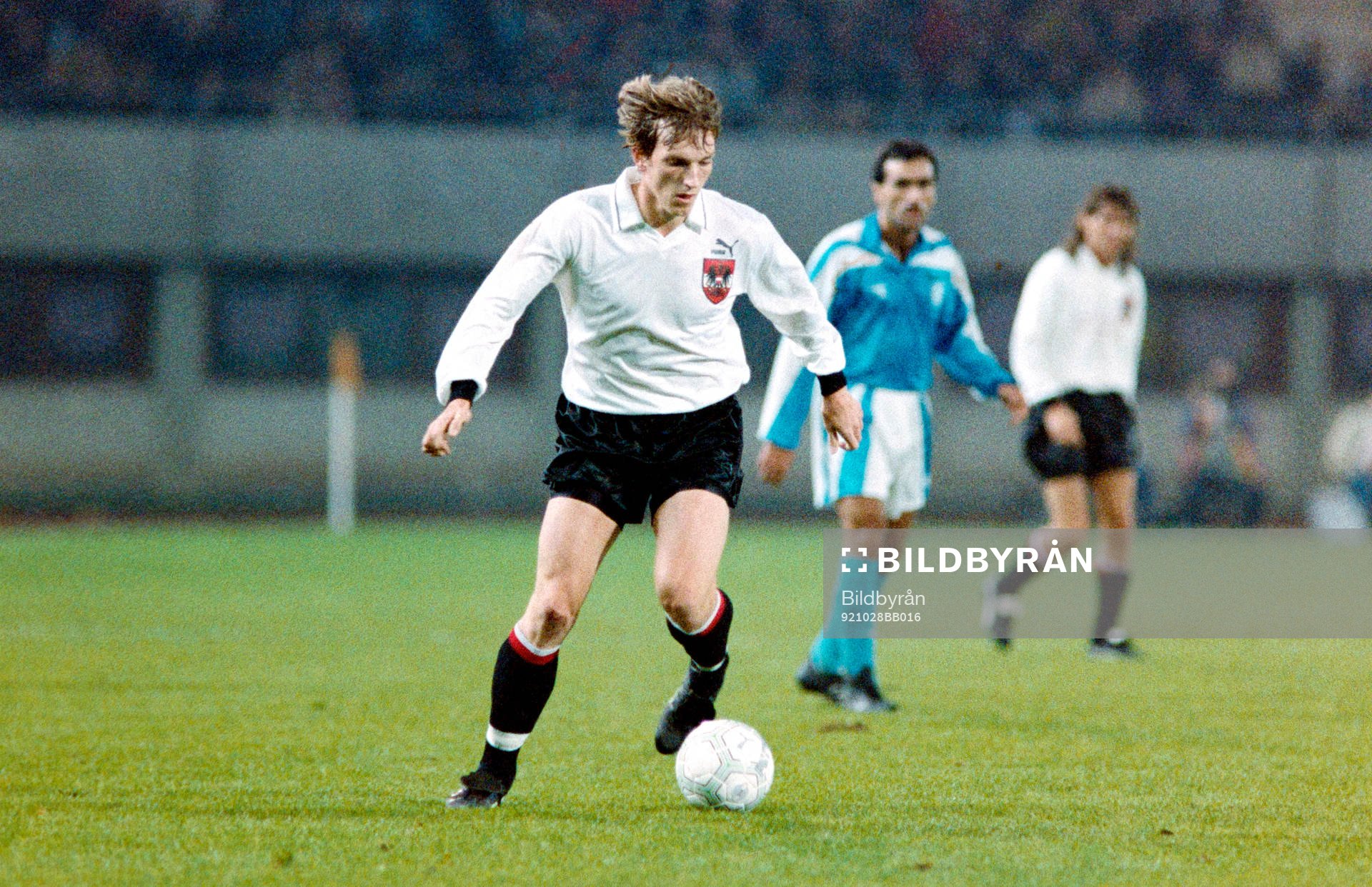 Fotboll, VM-Kval, Österrike - Israel, 5-2: Andreas Herzog, Österrike. 