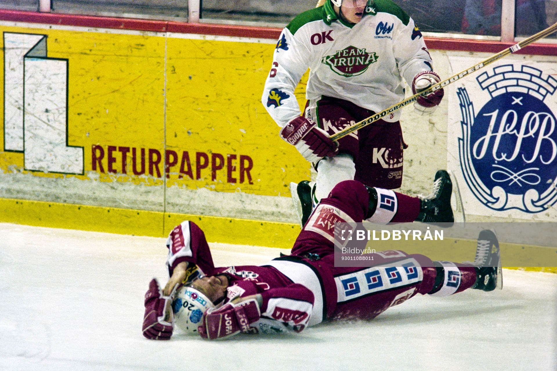 Örebros Jonas Andersson på rygg och Jonas Blanck, Kiruna