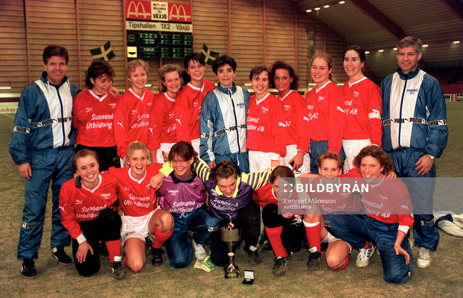 Fotboll, Hallsvenskan, Dam, Final,  Lagbild Sunnanå