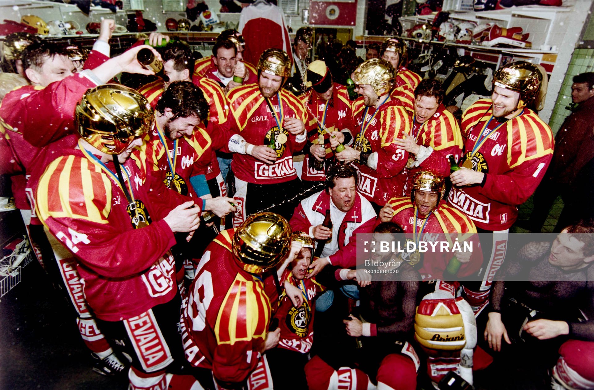 Jubel i brynäs omklädningsrum