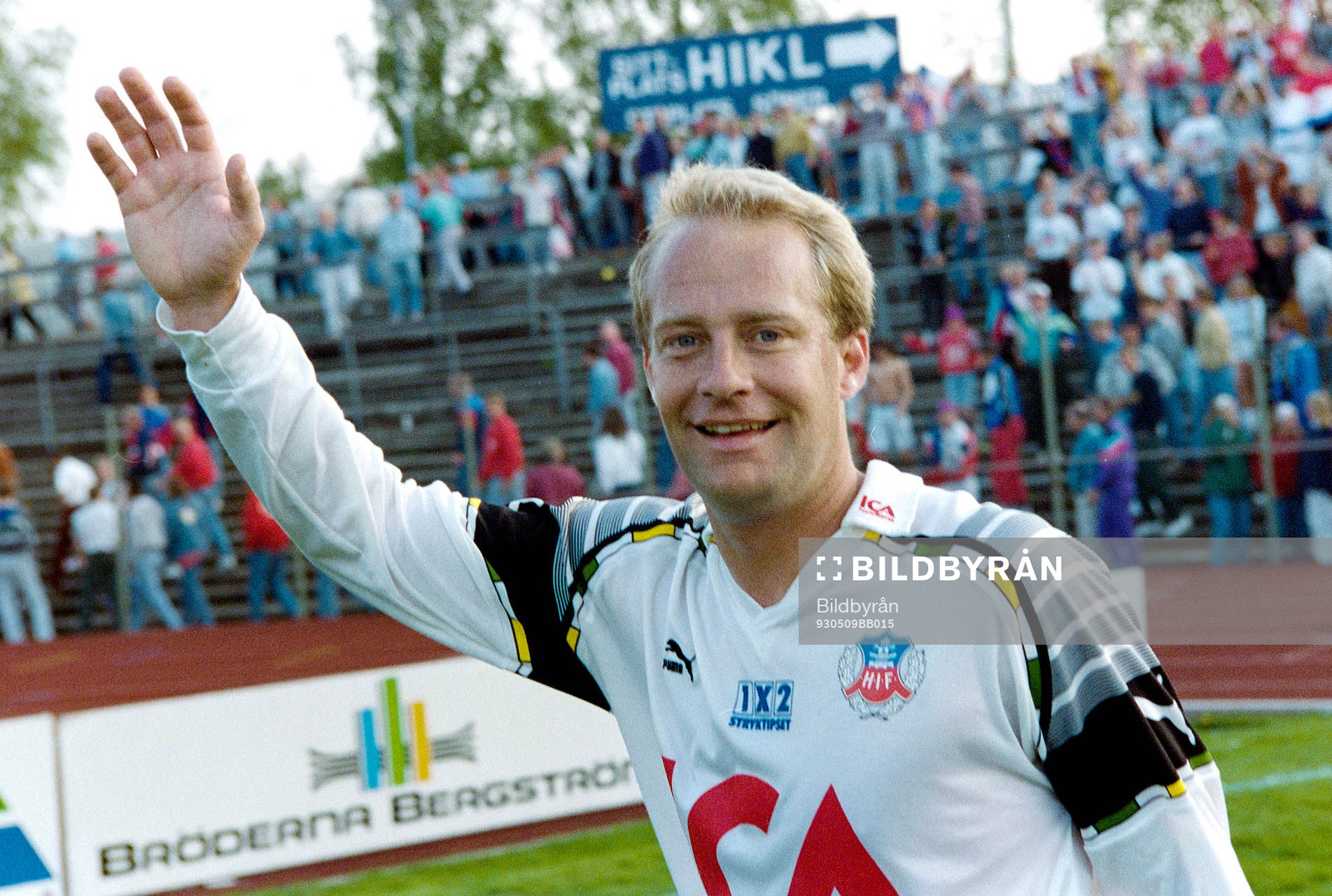 Helsingborgs målskytt Mats Magnusson jublar