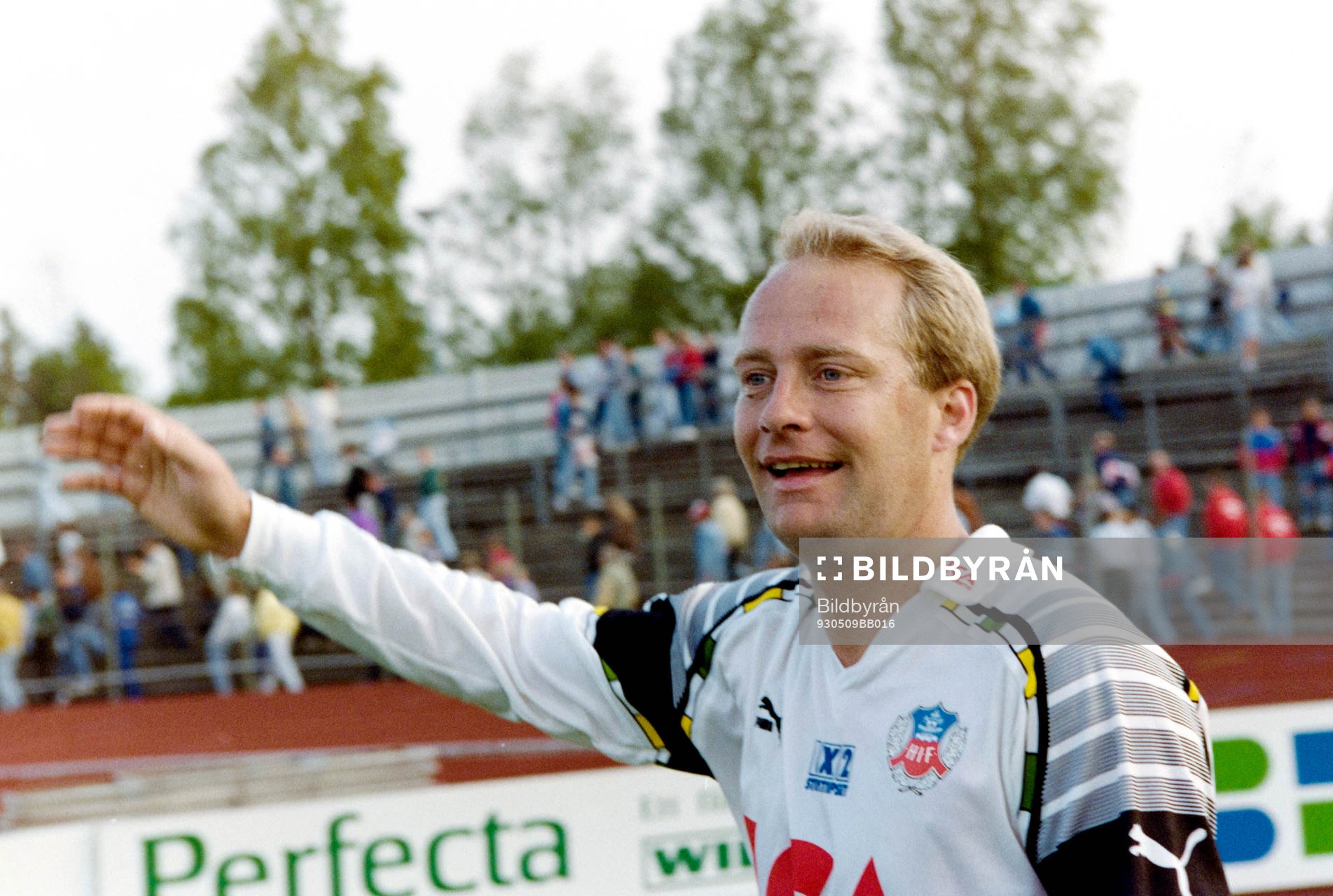 Helsingborgs målskytt Mats Magnusson jublar