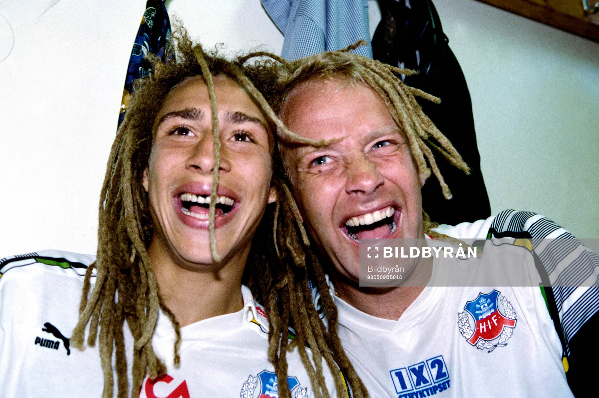 Henrik Larsson och Mats Magnusson, Helsingborg jublar
