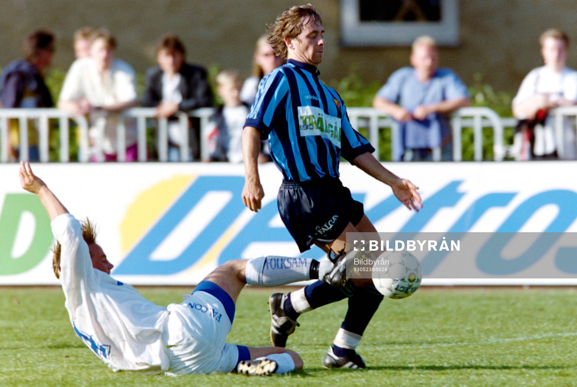 Fotboll, Div 1 Norra, Djurgården - Ope, 6-0: Ken Burwall, Djurgården.