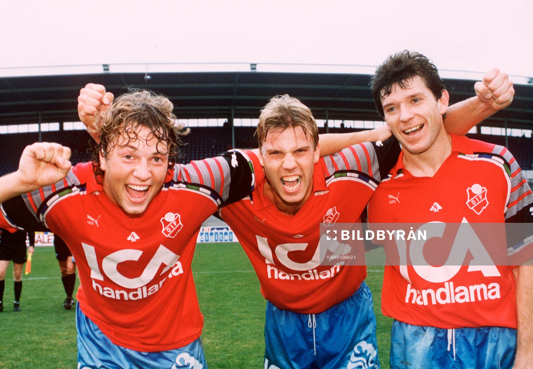 Fotboll, Öster, anfall, Andreas Bild, Hans Eklund och A.