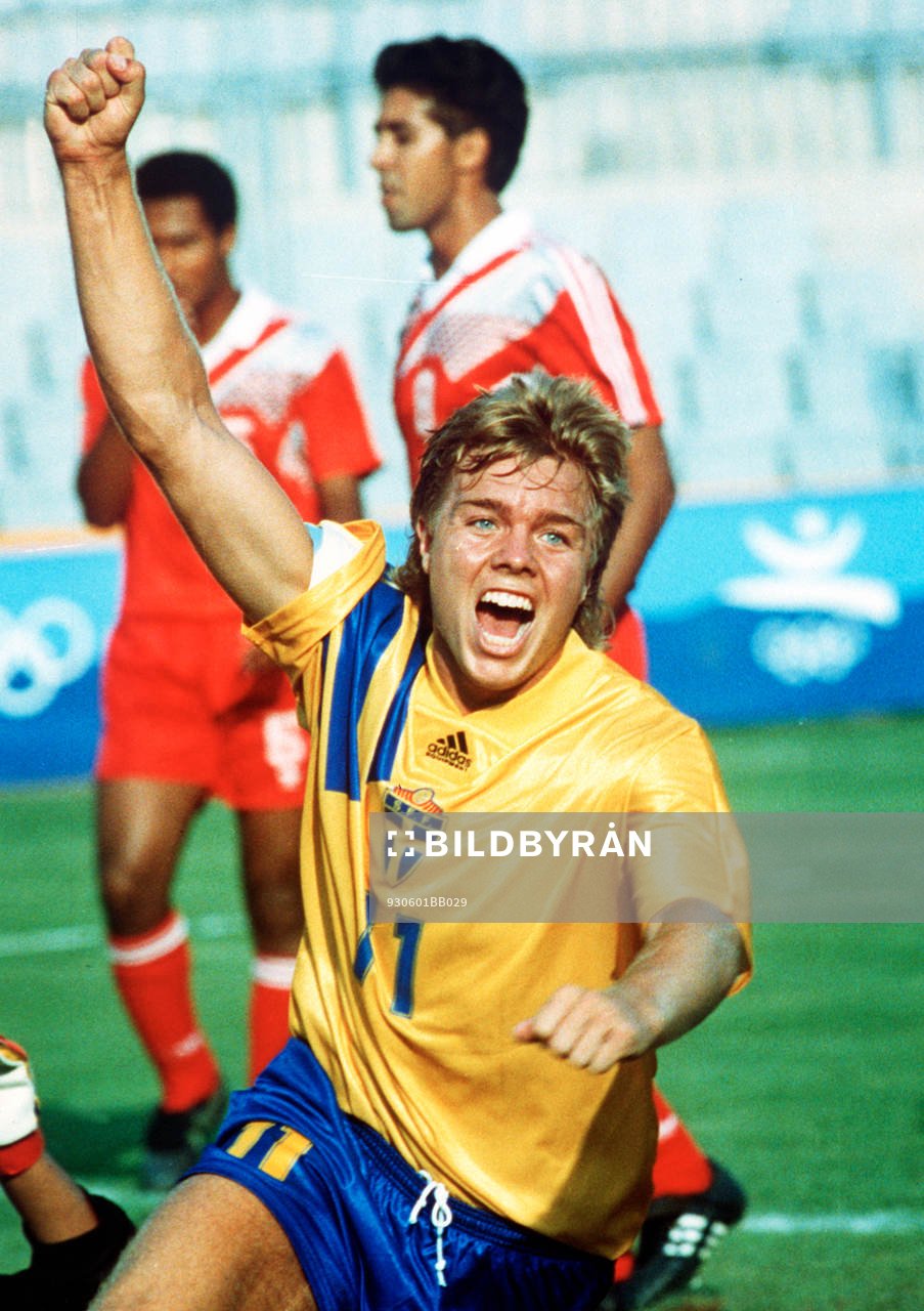 Fotboll, Tomas Brolin, Sverige, jubel