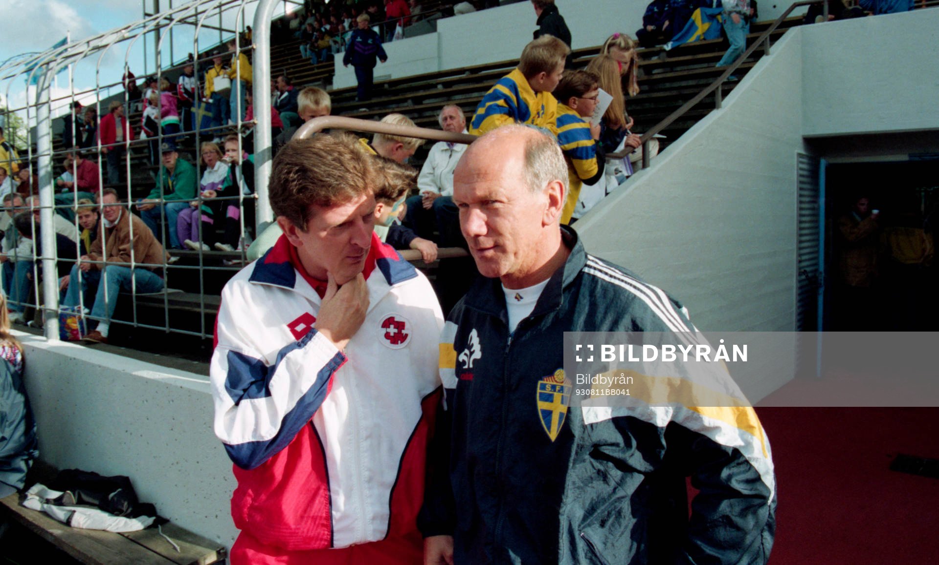 Roy Hodgson, förbundskapten, Schweiz och Tommy Svensson,