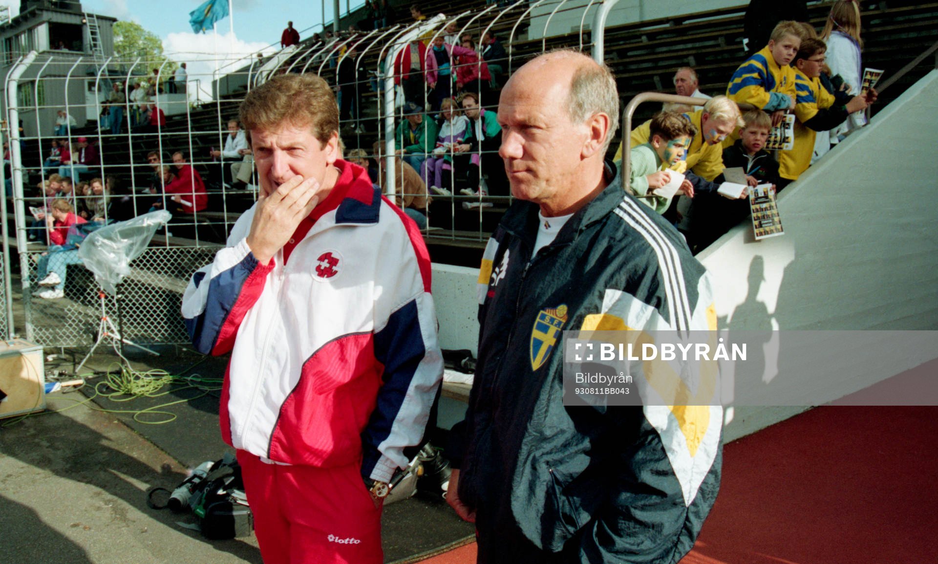 Roy Hodgson, förbundskapten, Schweiz och Tommy Svensson,