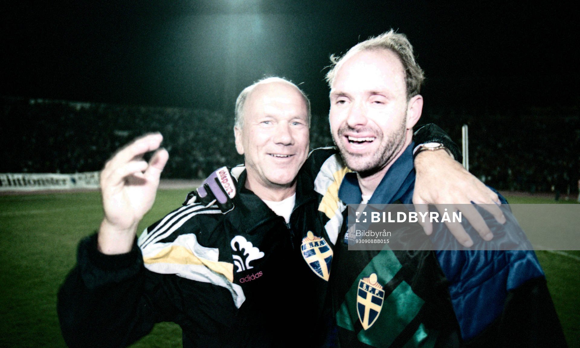 Tommy Svensson, förbundskapten och Thomas Ravelli, målvakt