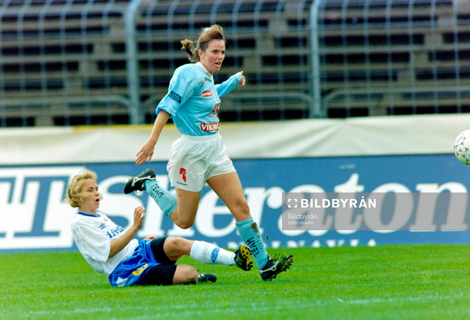 Fotboll, Damer, Folksam Cup, Final, Älvsjö - Gideonsberg, 1-4: Pärnilla Larsson, Gideonsberg.