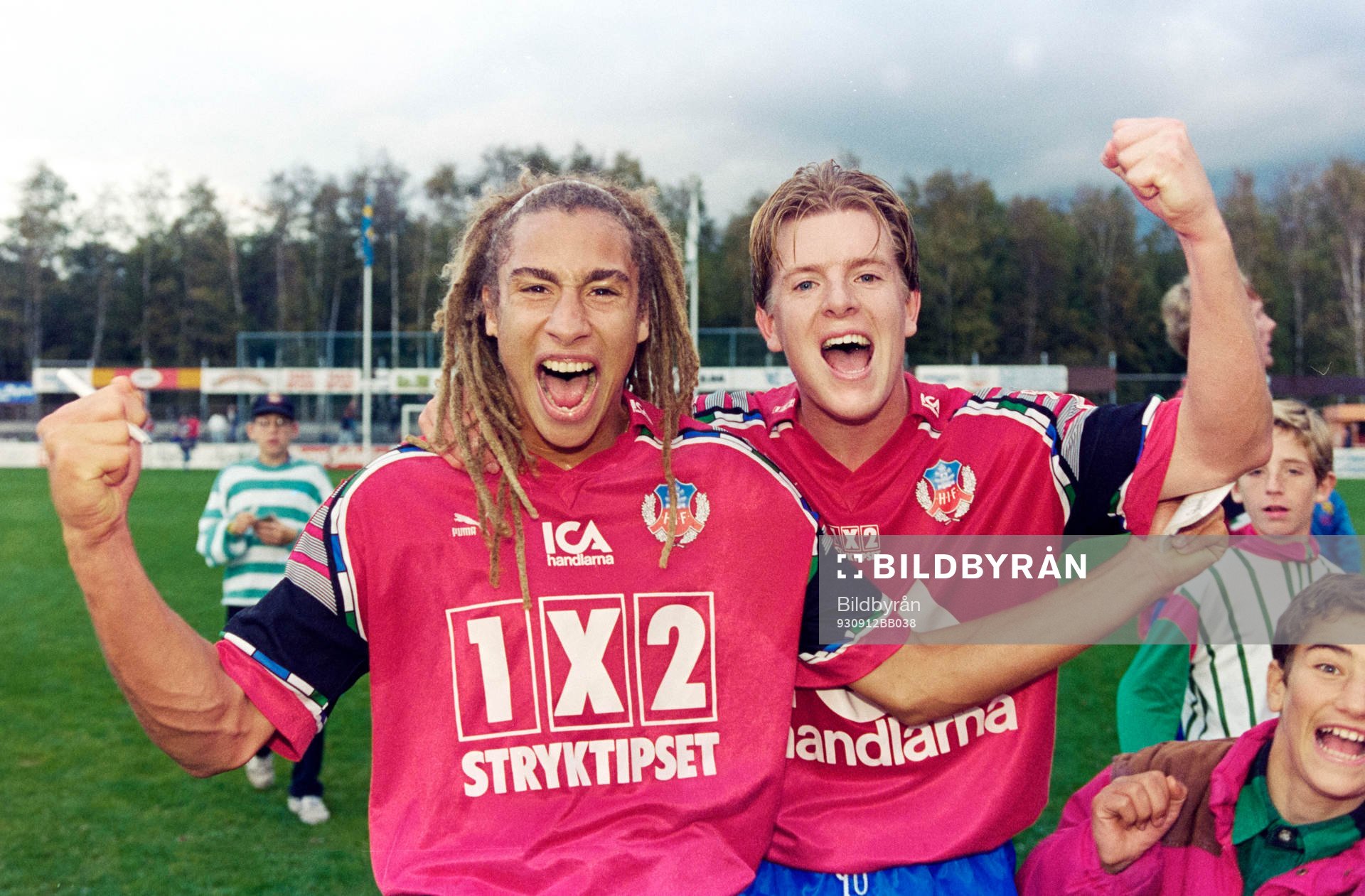 Henrik Larsson och Jesper Ljung, målskyttar i Helsingborg