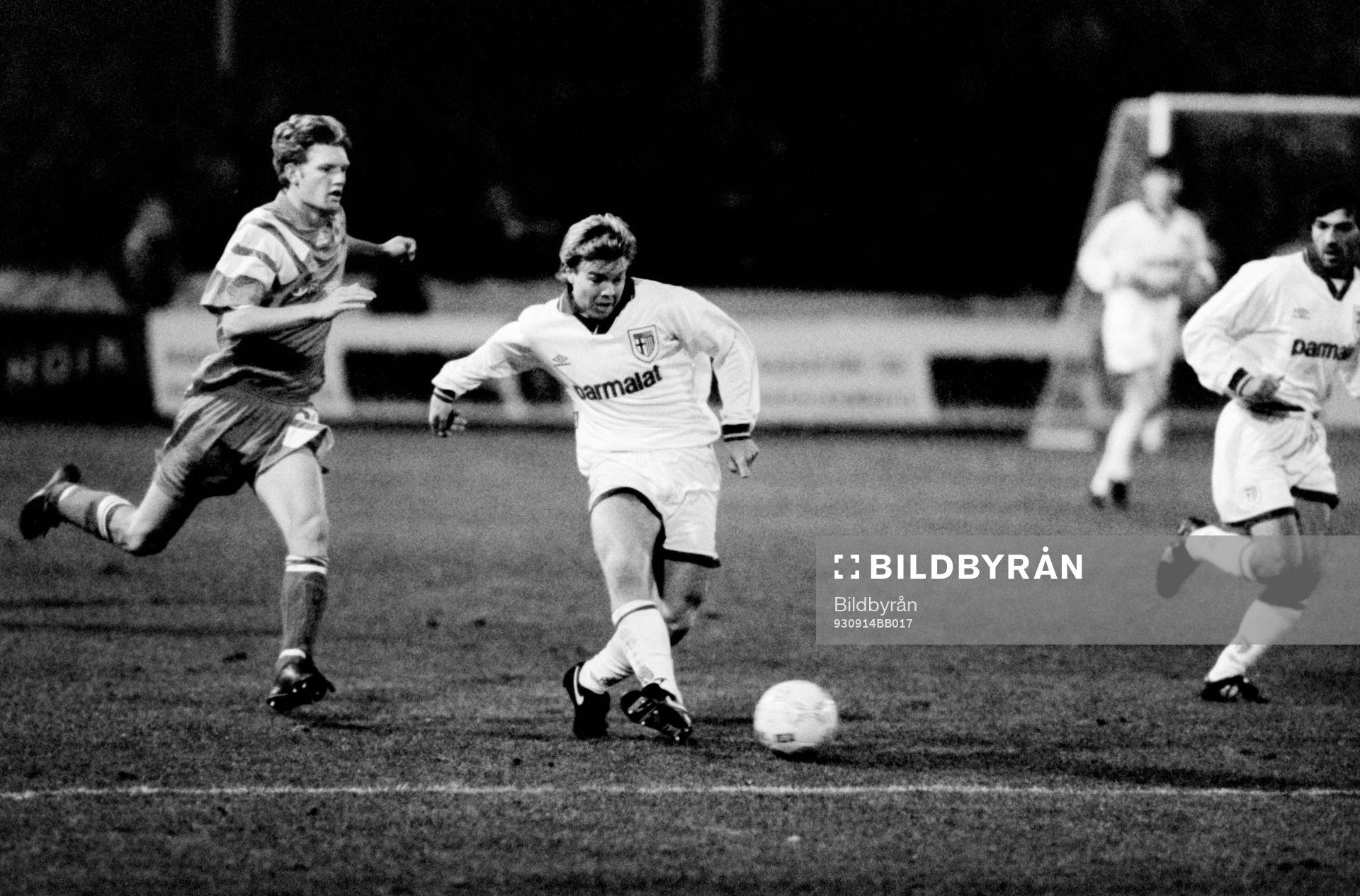 Fotboll, Cupvinnarcupen, Degerfors - Parma, 1-3:  Tomas Brolin, Parma. 