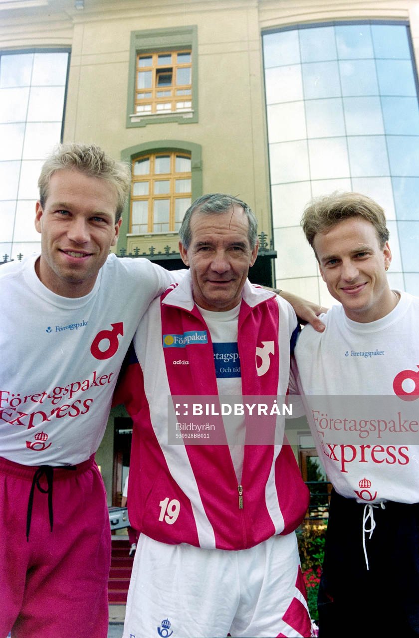 Dan Fröberg, Tord Grip, tränare och Henrik Berger,