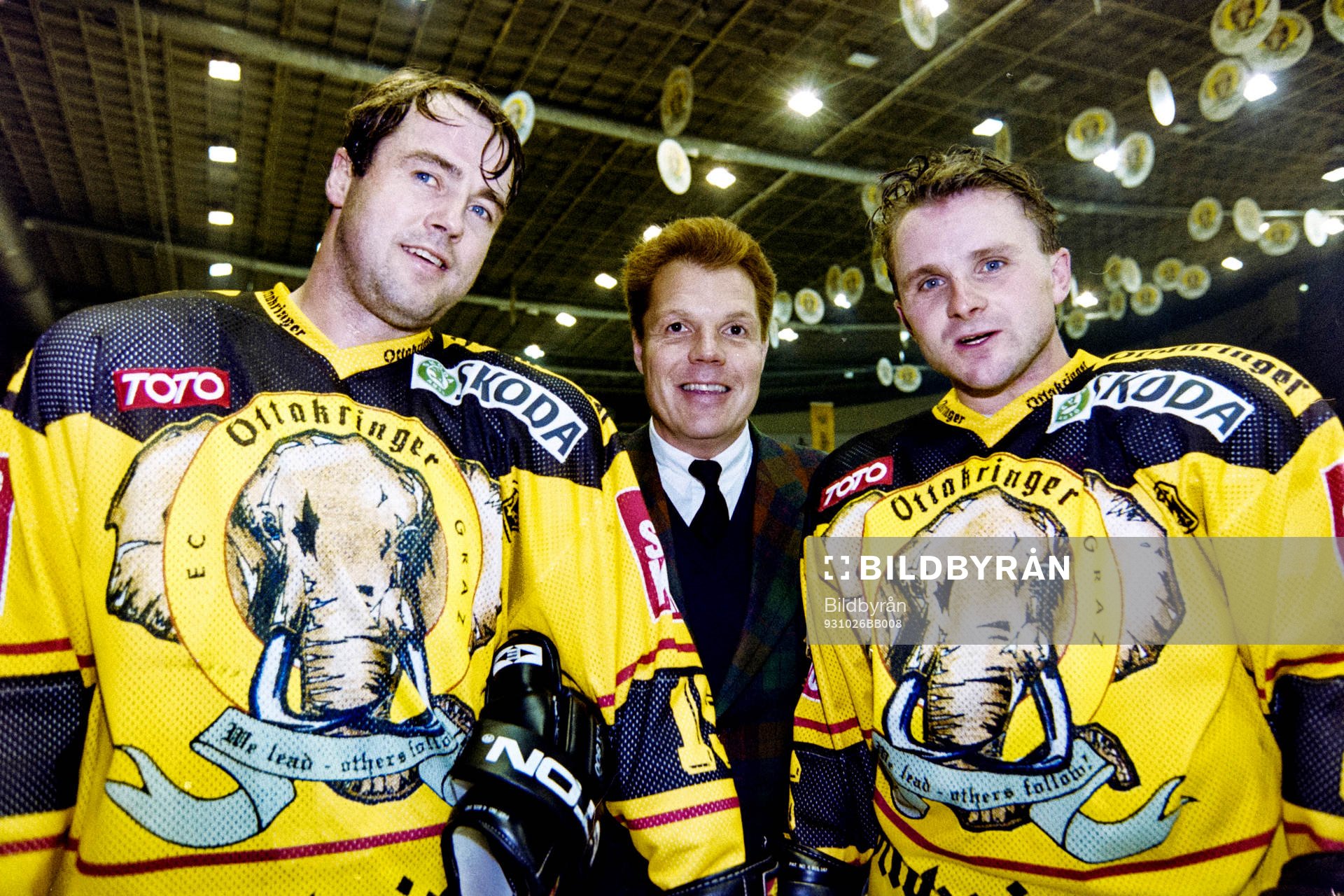Kent Nilsson, Claes-Göran Wallin, tränare och Jan