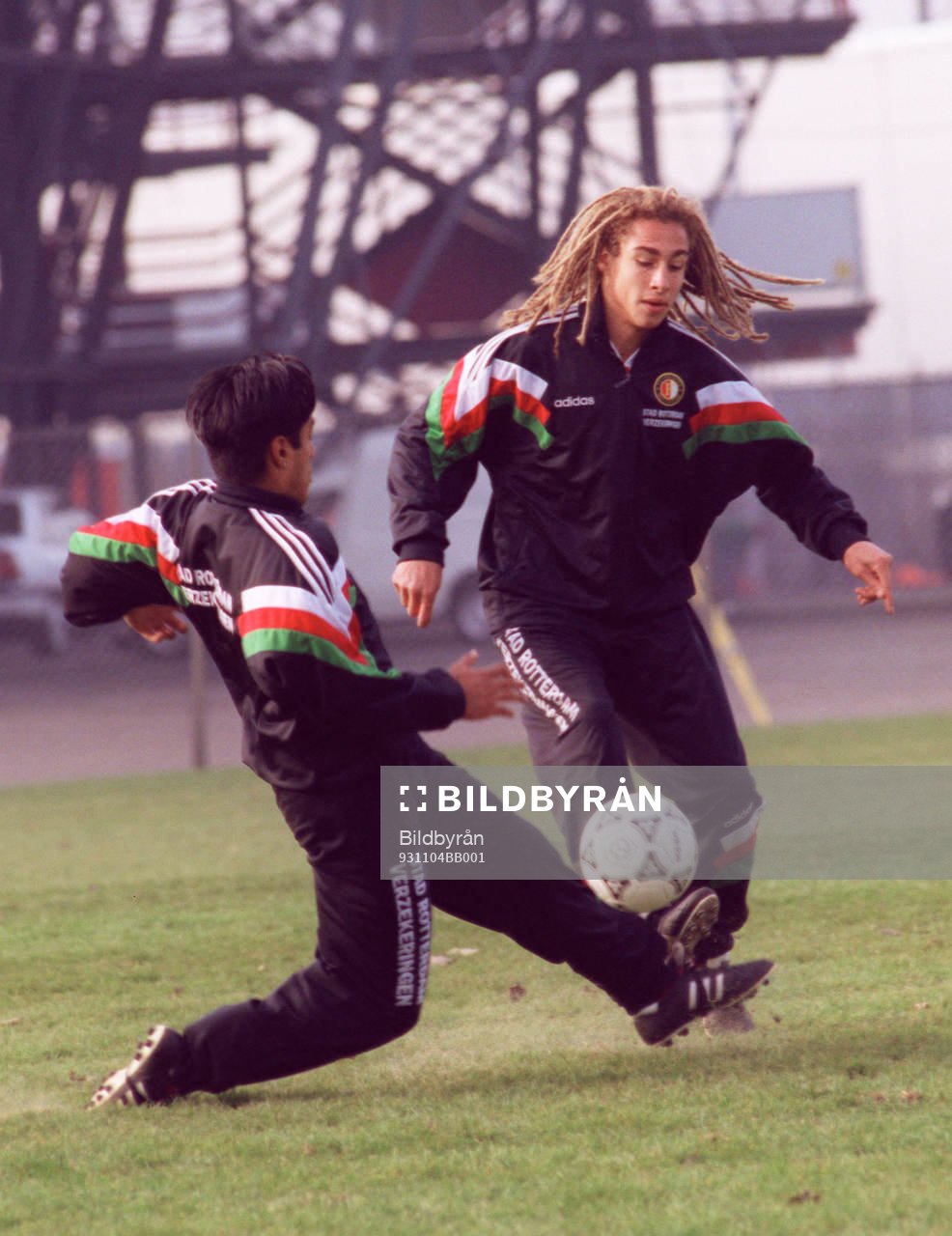 Henrik Larsson i sin första träning med Feyenoord