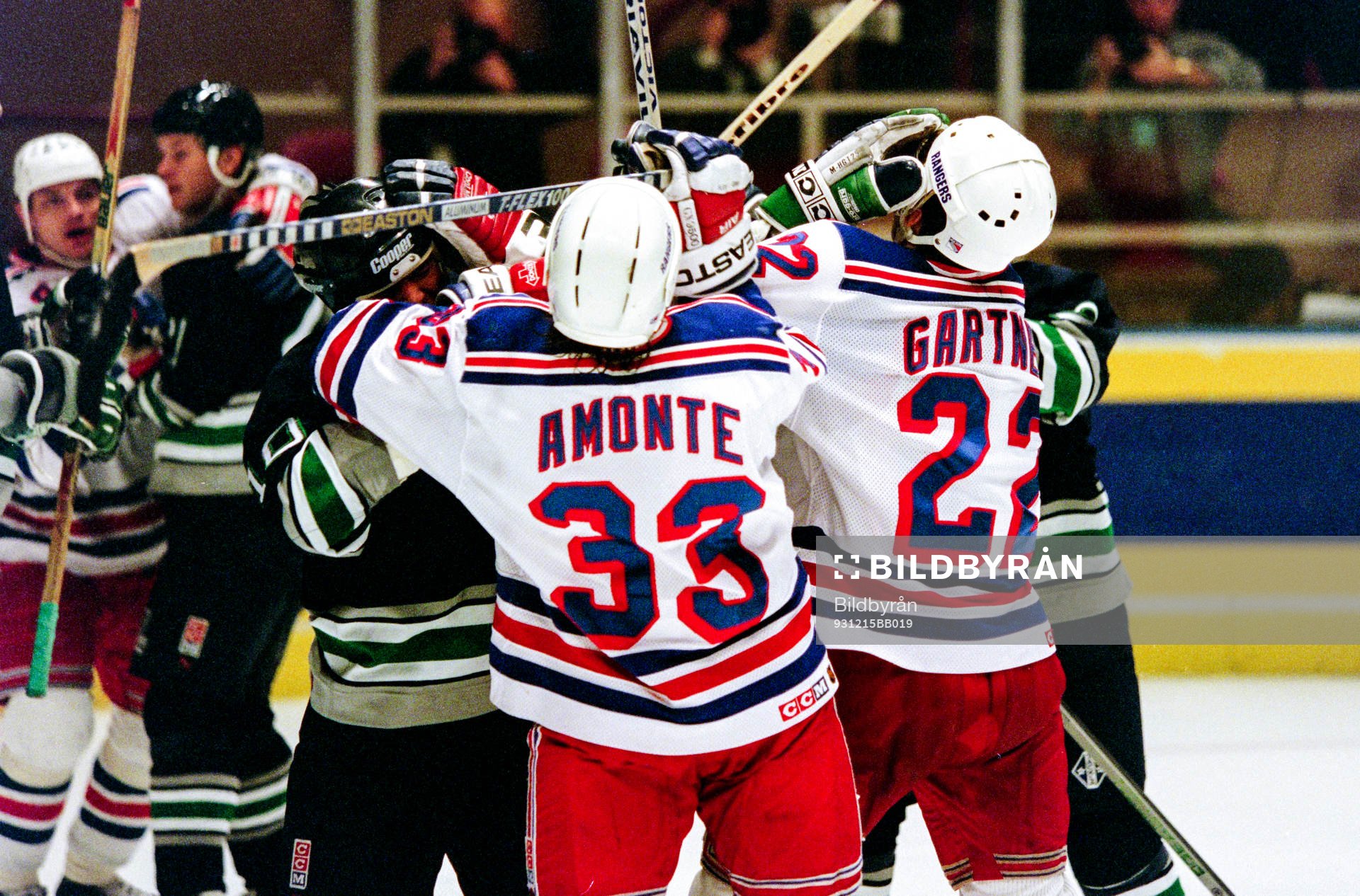 Tony Amonte och Mike Gartner, Rangers i bråk