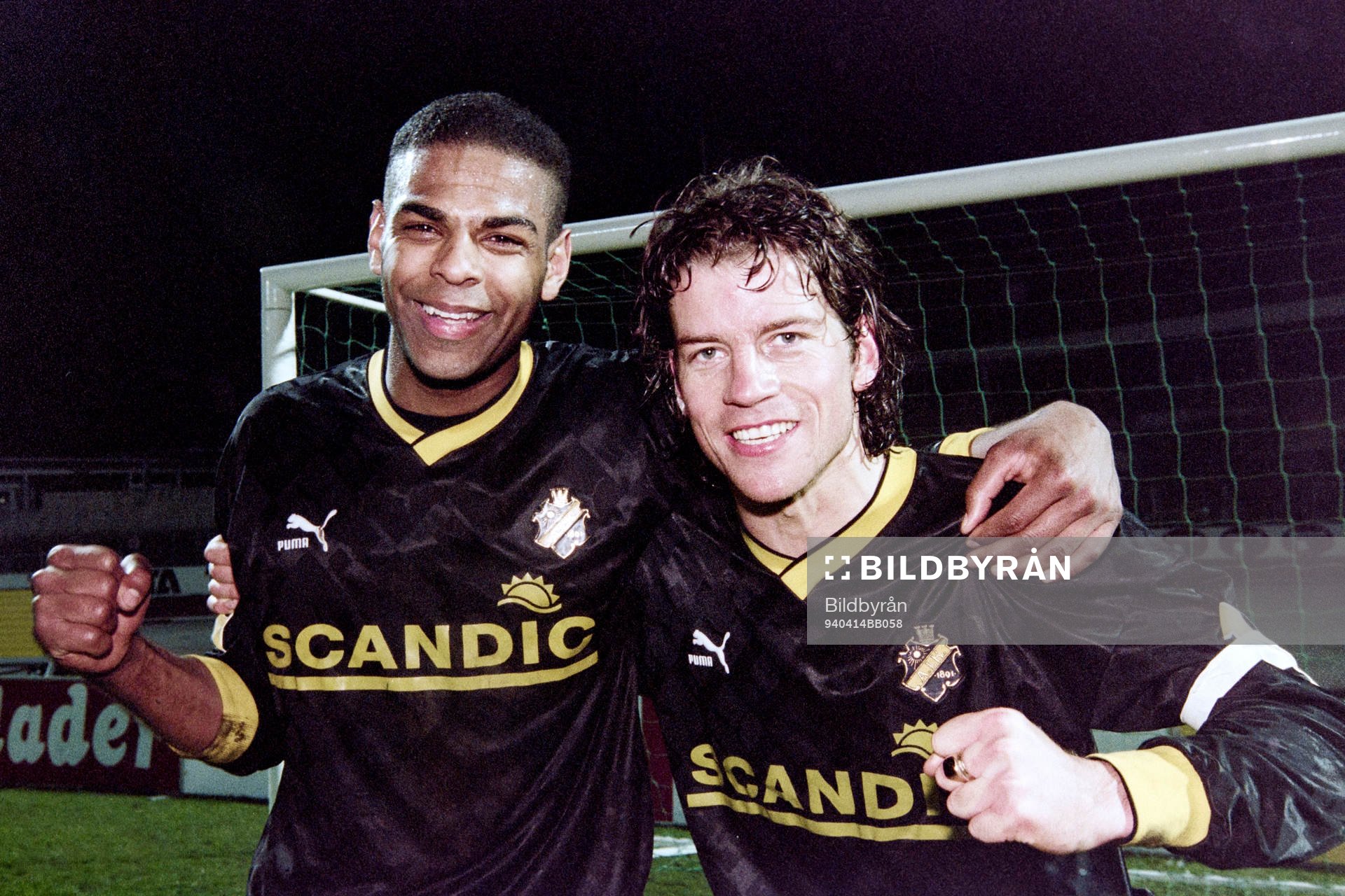 AIK:s målskyttar  Pascal Simpson och Dick Lidman, AIK
