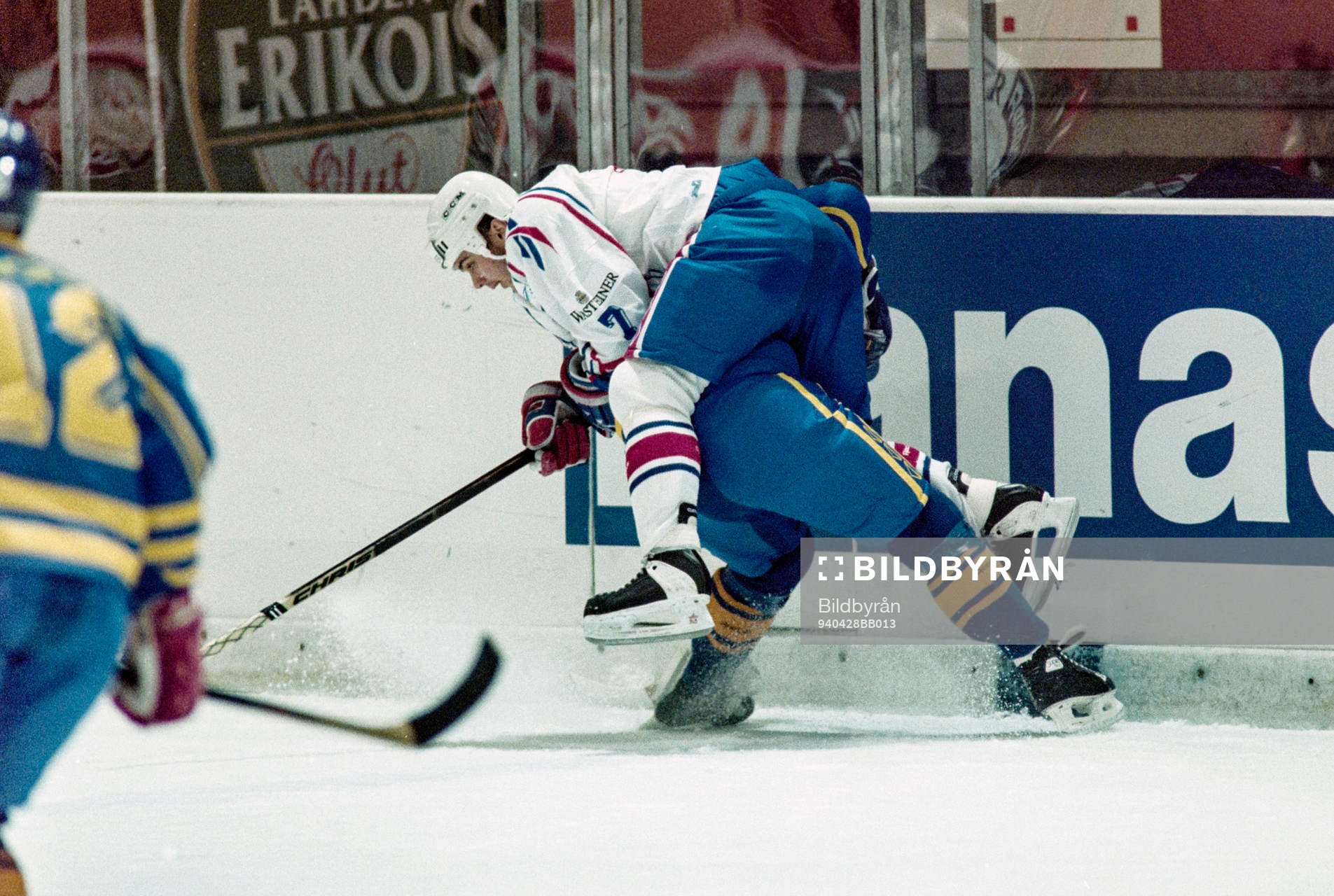Frankrikes Stephan Barin i närkamp