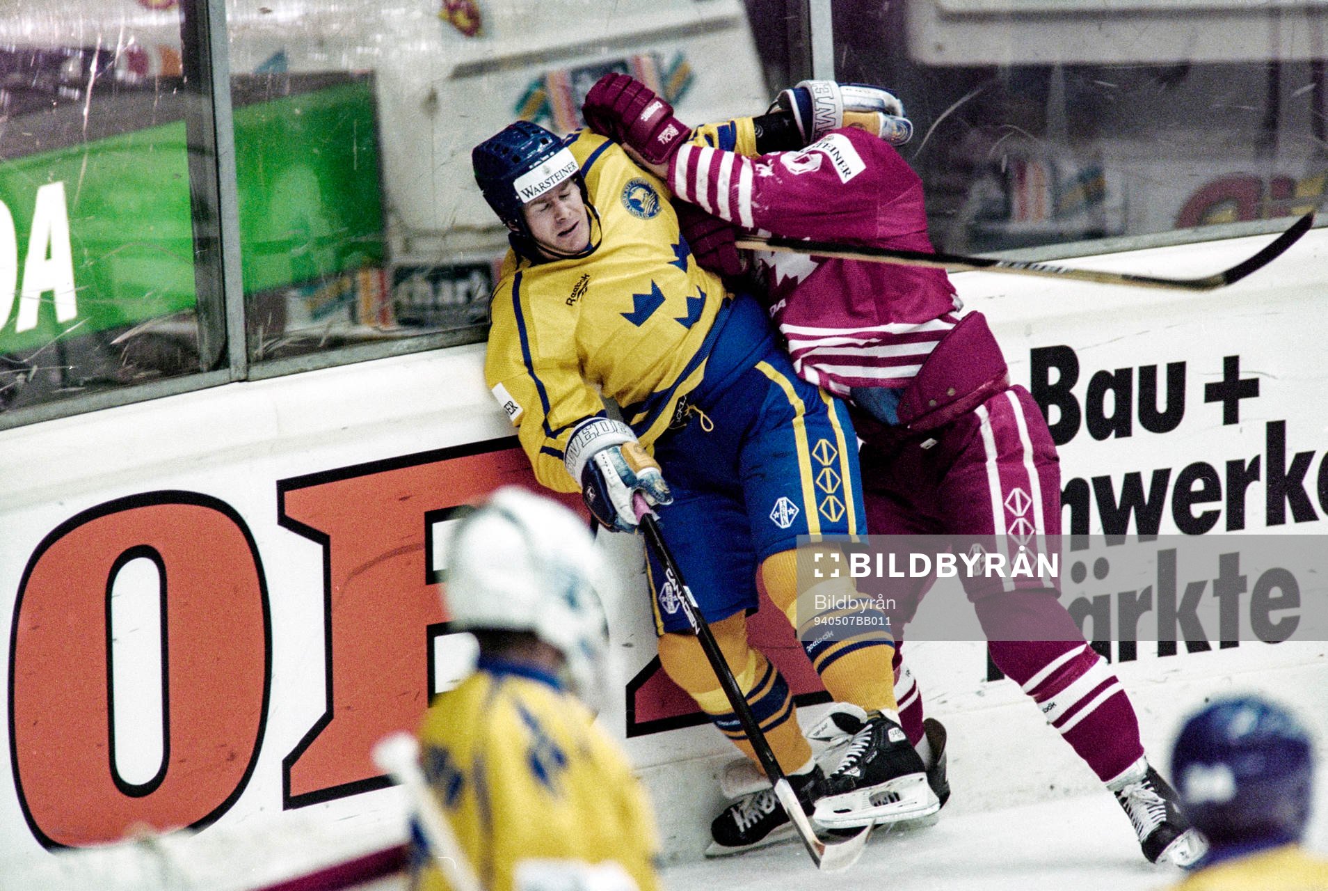 Sveriges Magnus Svensson åker på en tryckare