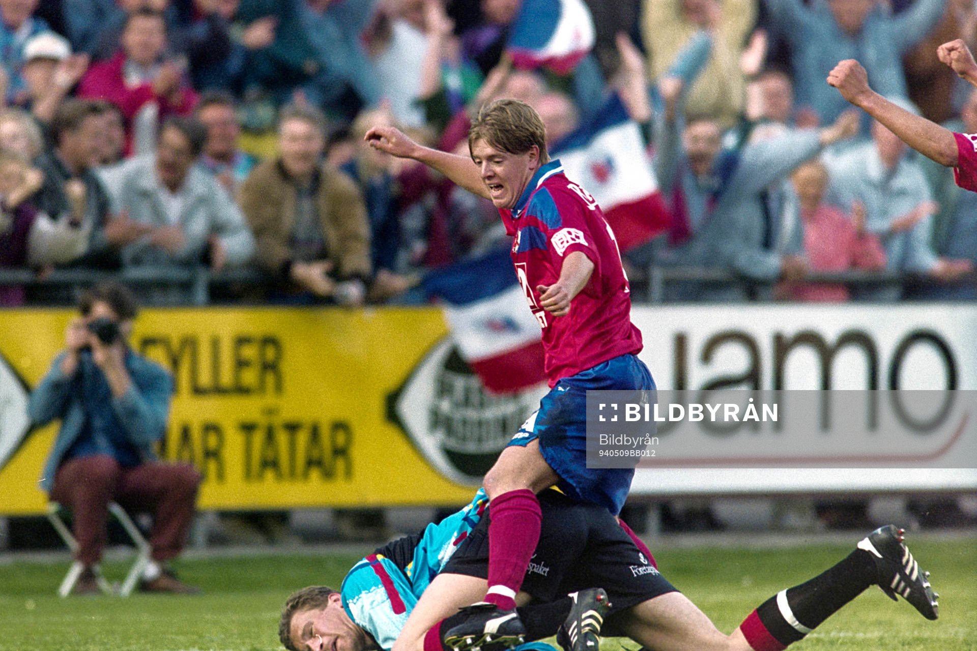 Dan Larsson, målvakt, Degerfors och Jesper Ljung,