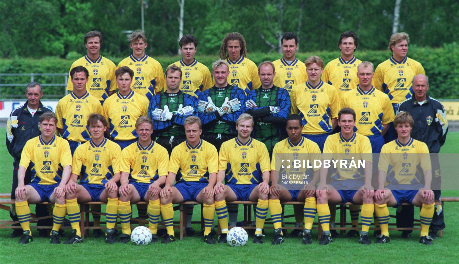 bakre fr v: Roland Nilsson, Jesper Blomqvist, Anders