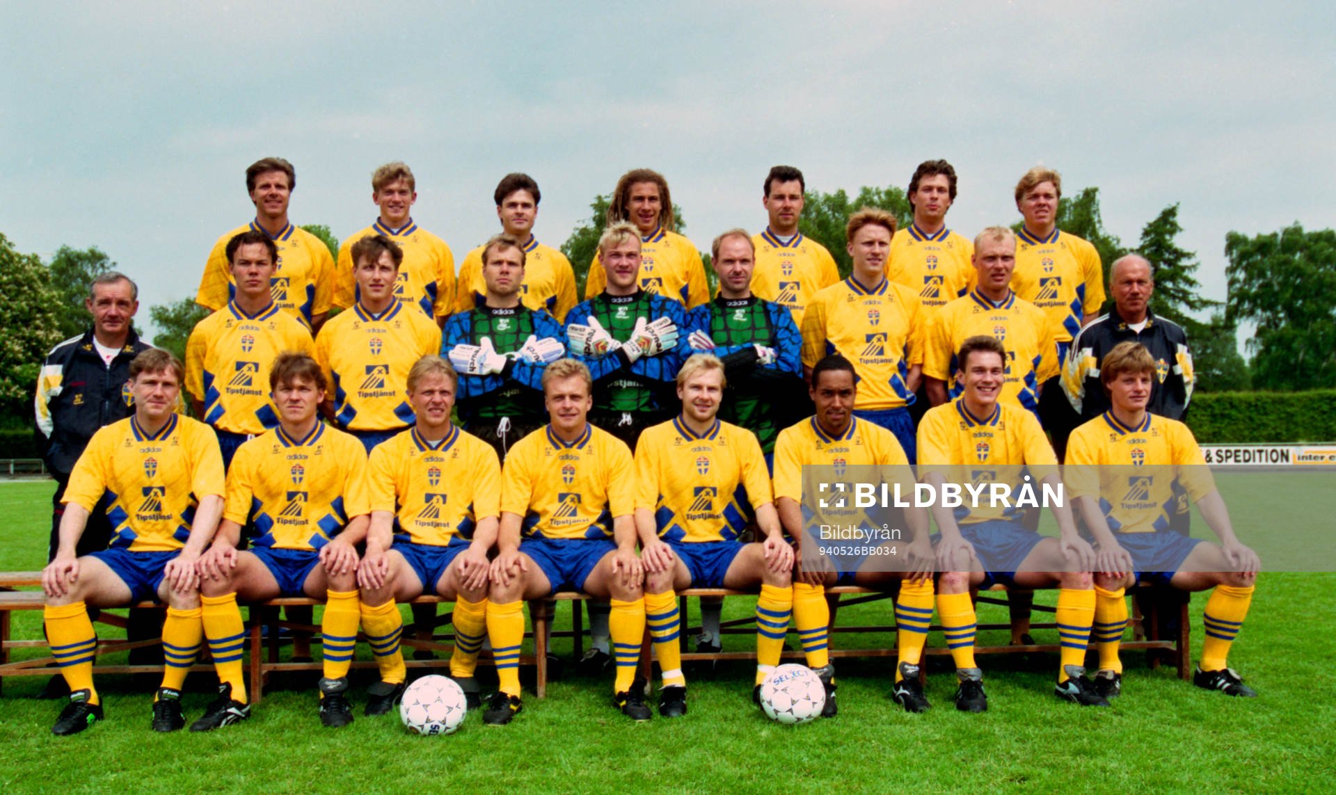 bakre fr v: Roland Nilsson, Jesper Blomqvist, Anders