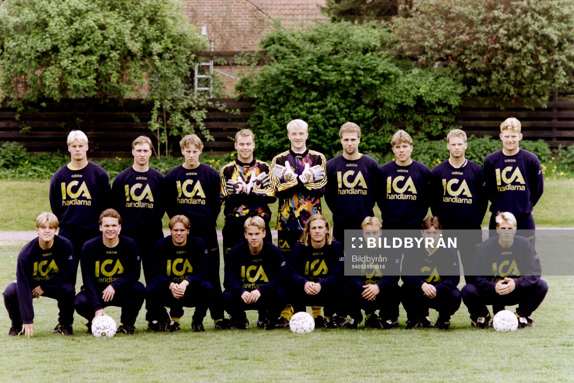Den svenska truppen med Bl. a Magnus Hedman, Anders
