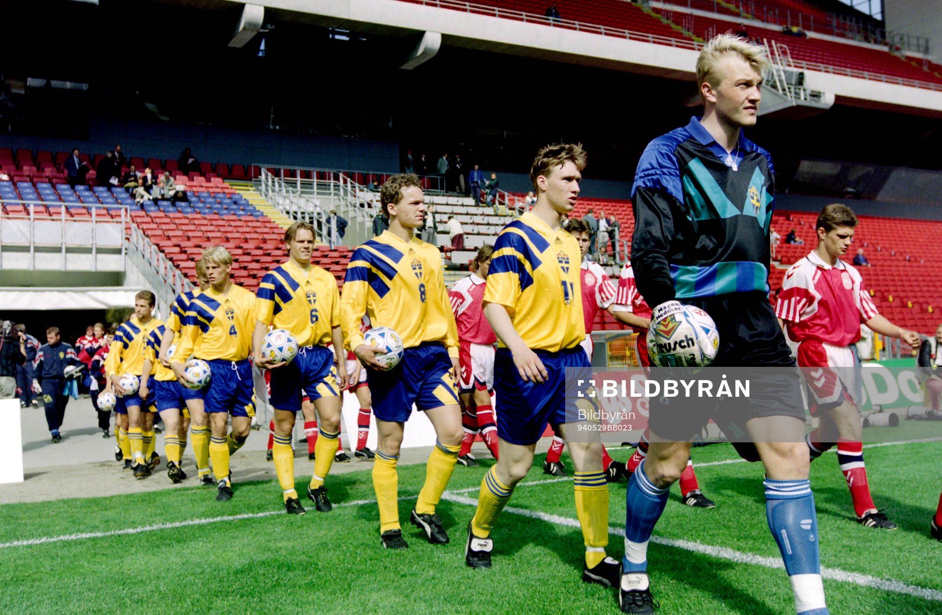 Magnus Hedman, målvakt, Niklas Skoog och Fredrik Persson,