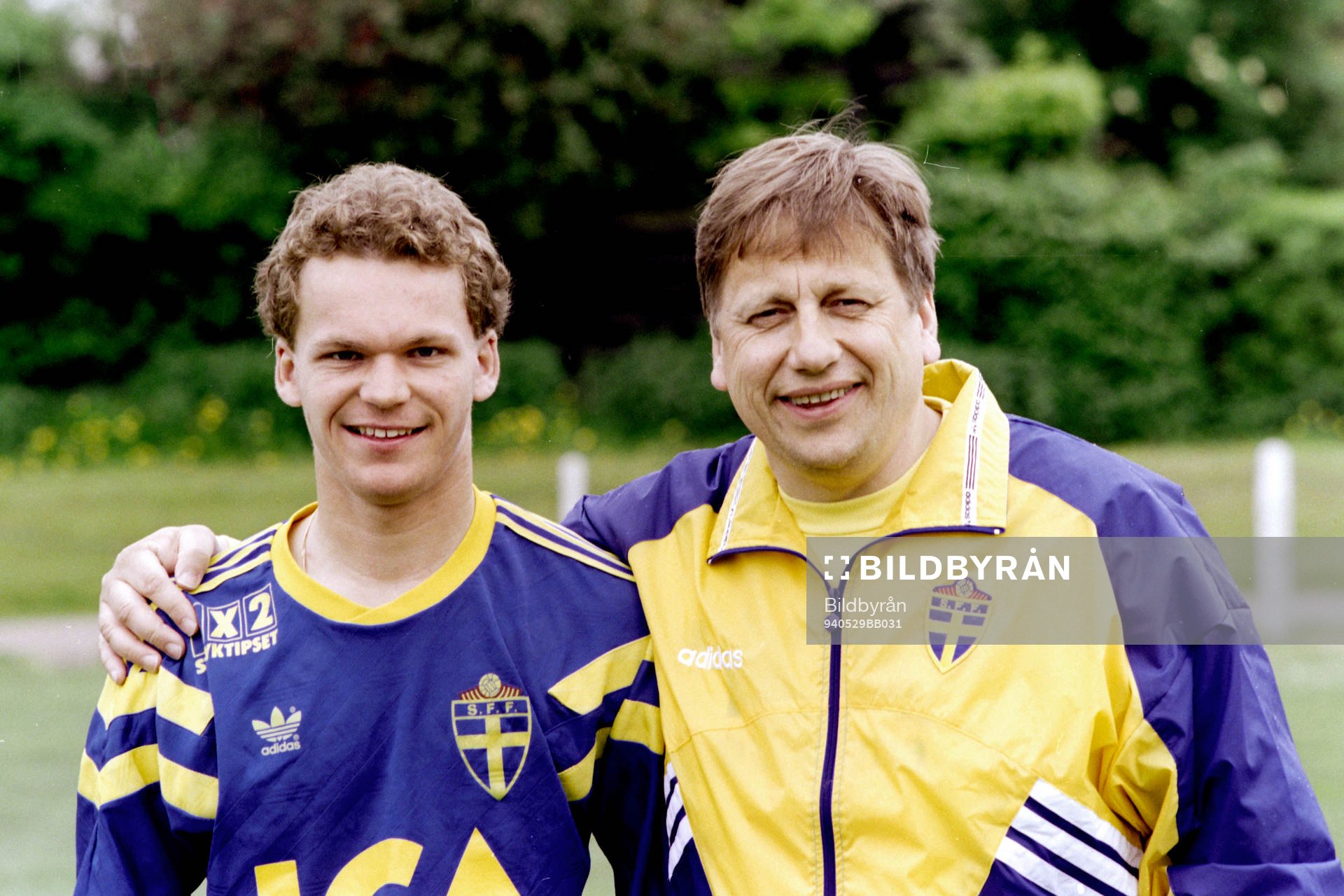 Fredrik Persson och Tommy Söderberg, förbundskapten,