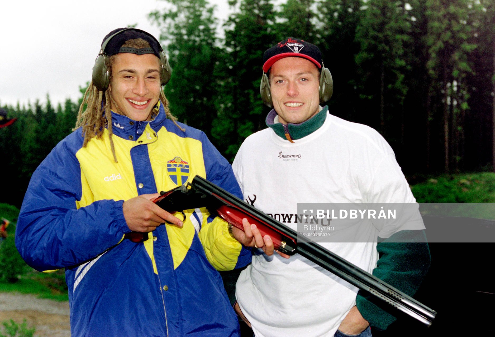 Henrik Larsson och handbollsspelaren Magnus Andersson