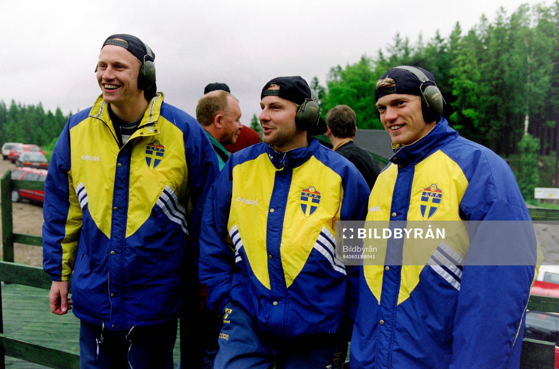 Kennet Andersson, Håkan Mild och Jesper Blomqvist provar