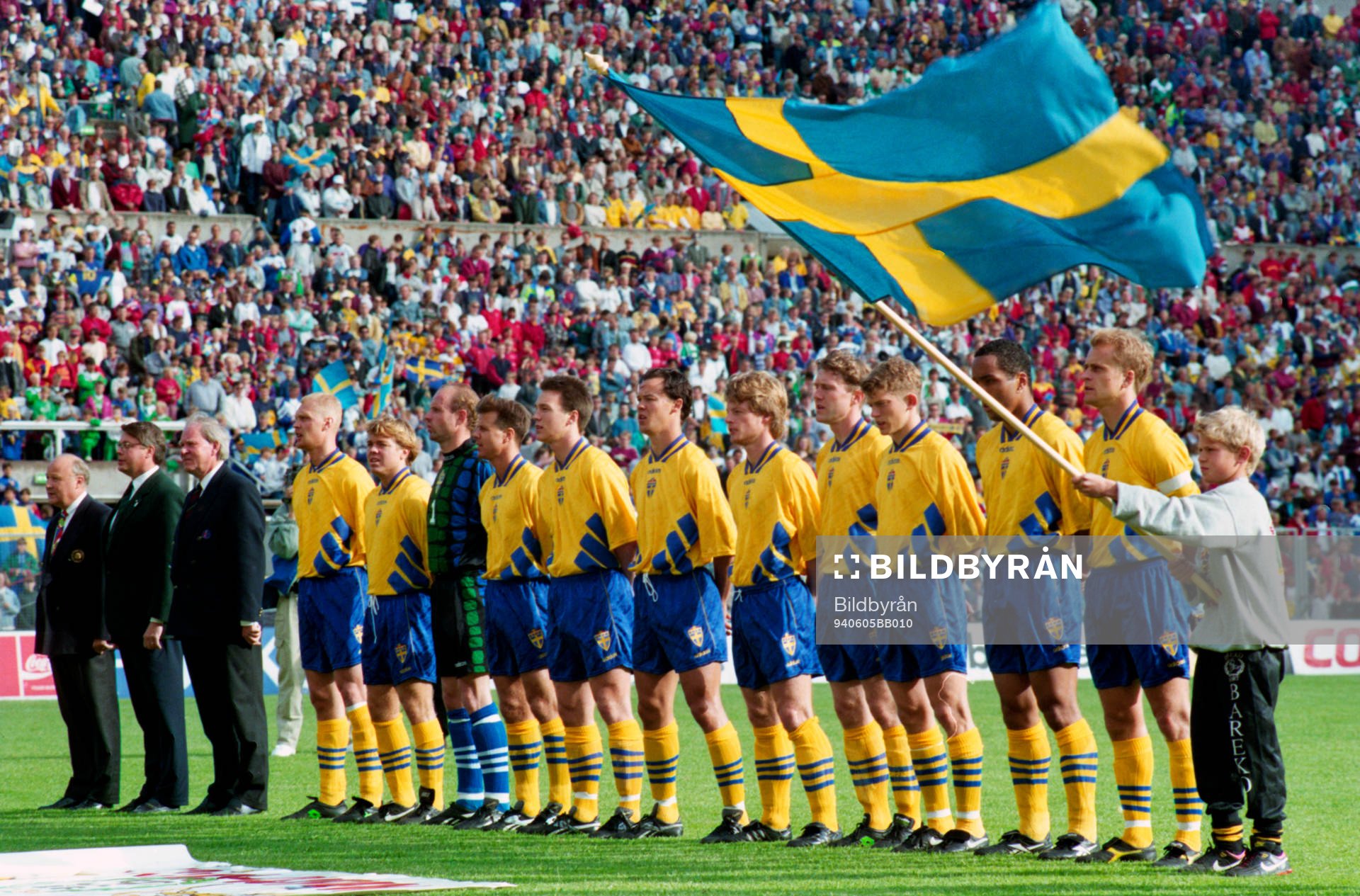 Sveriges startelva, fr. v Klas Ingesson, Tomas Brolin,